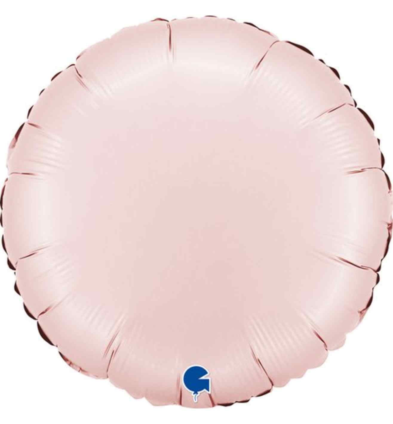 18" Grabo Round Satin Pastel Pink Foil