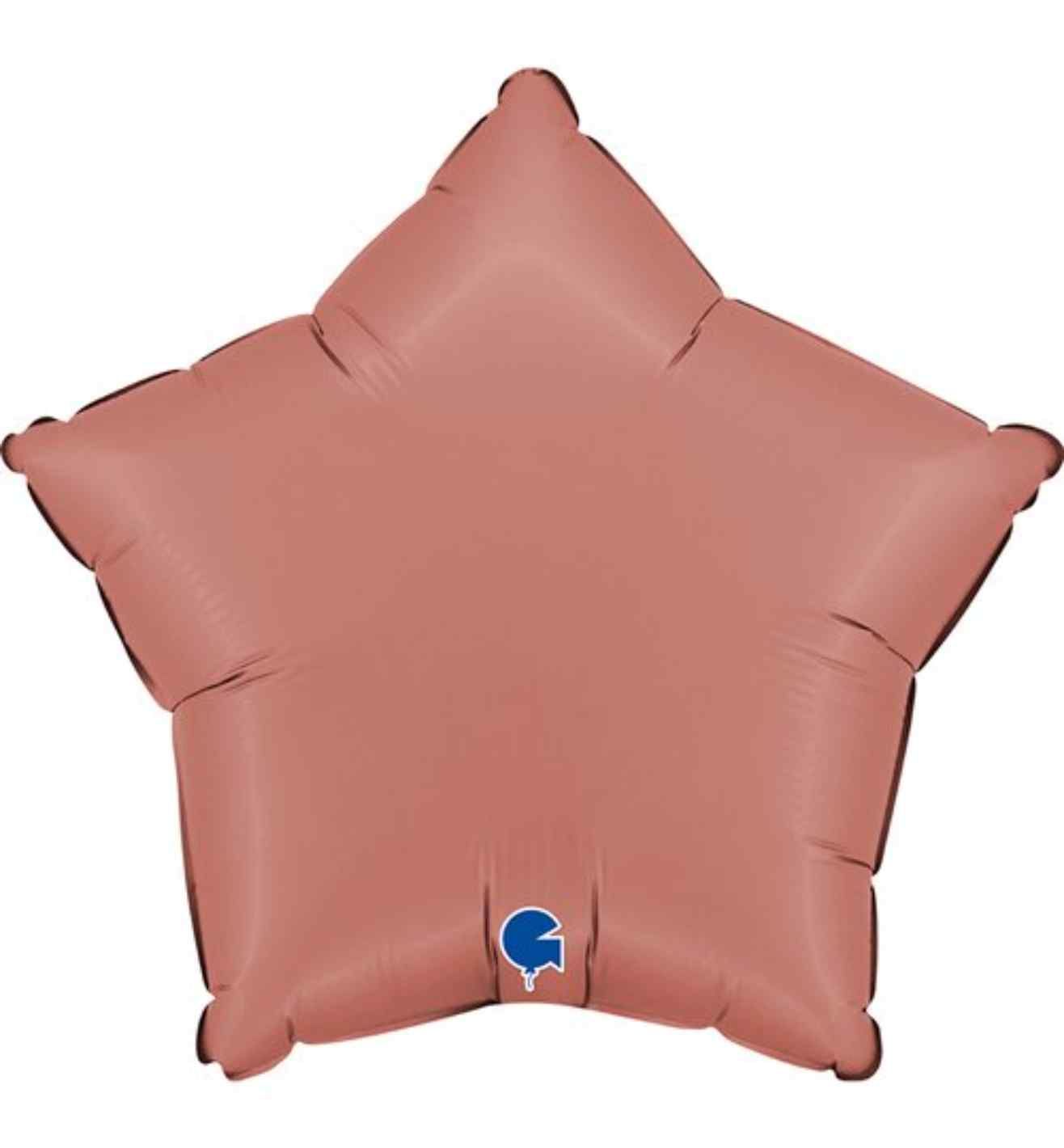18" Grabo Star Satin Rose Gold Foil