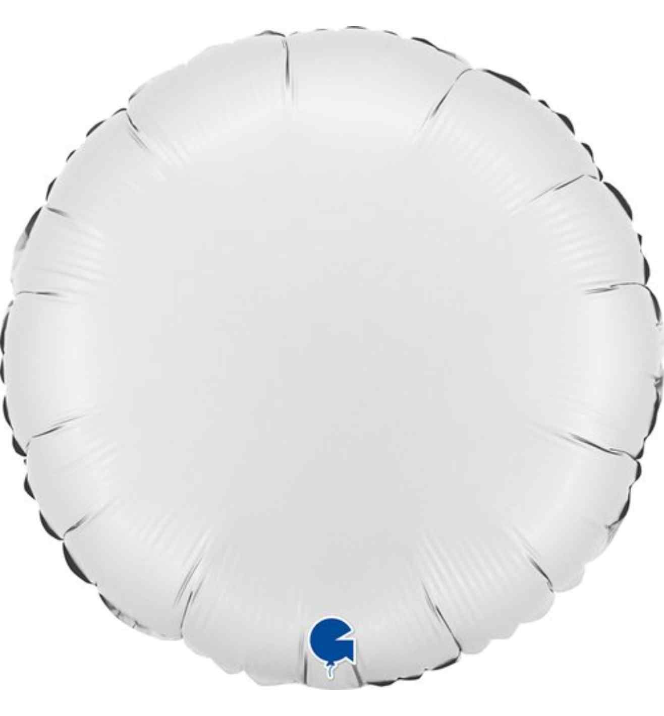 18" Grabo Round Satin White Foil