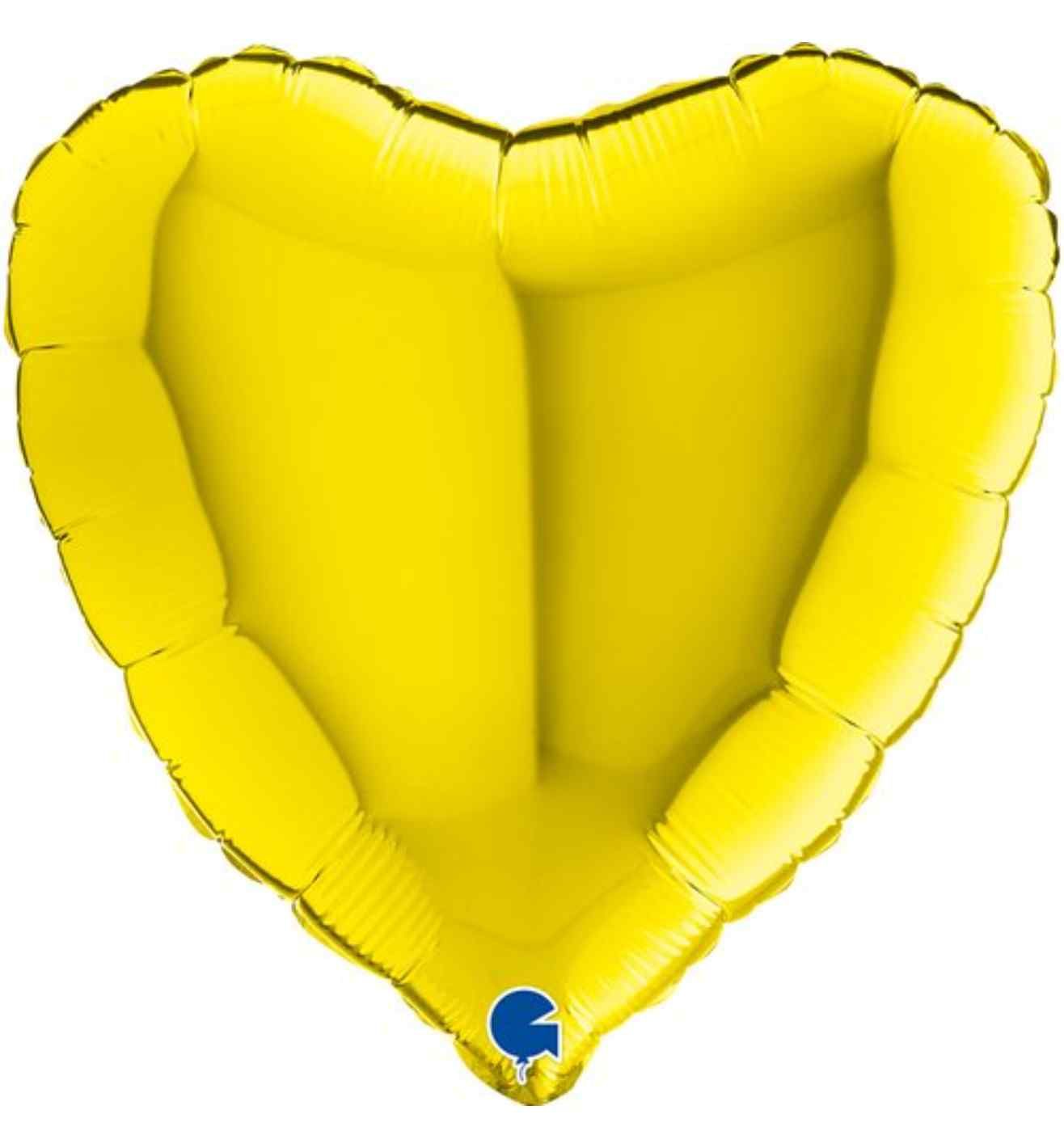 18" Grabo Heart Yellow Foil