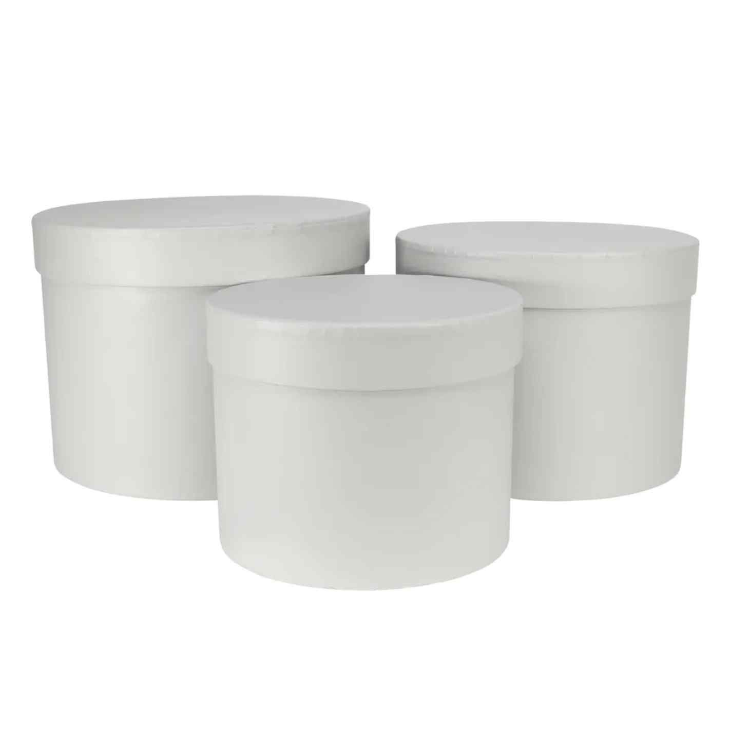 Grey Hat Box Set of 3 (Largest D19 x H14.4cm)