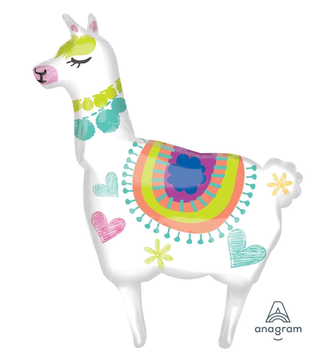 Llama Supershape Foil Balloon