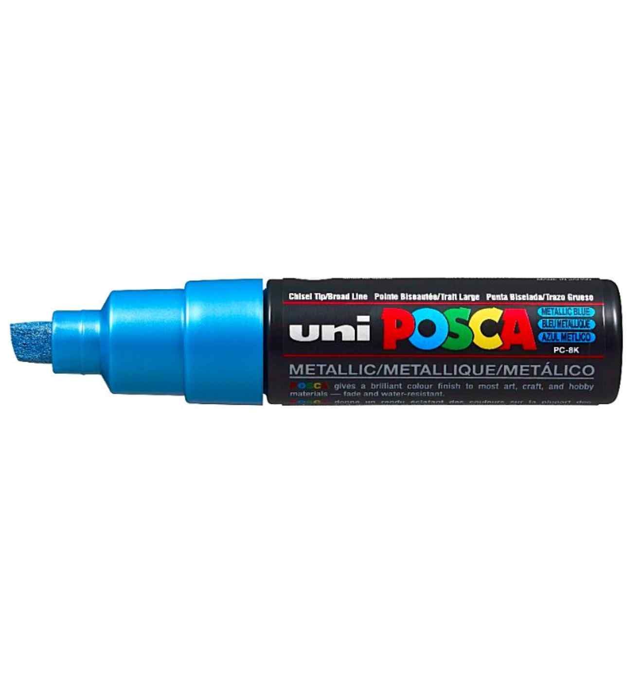 Metallic Blue POSCA Broad Chisel Tip