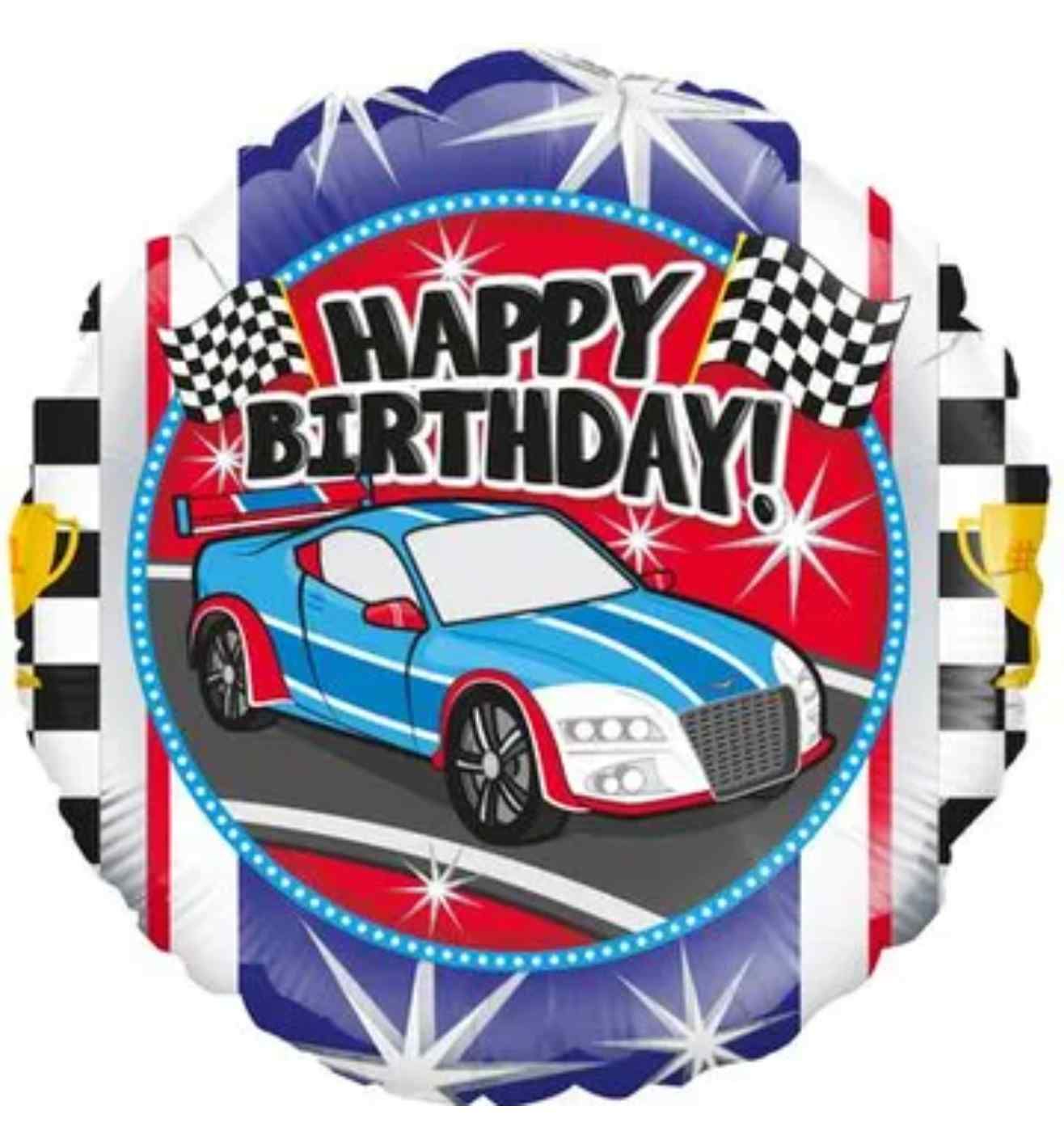 18" Oaktree Happy Birthday Sports Car Round