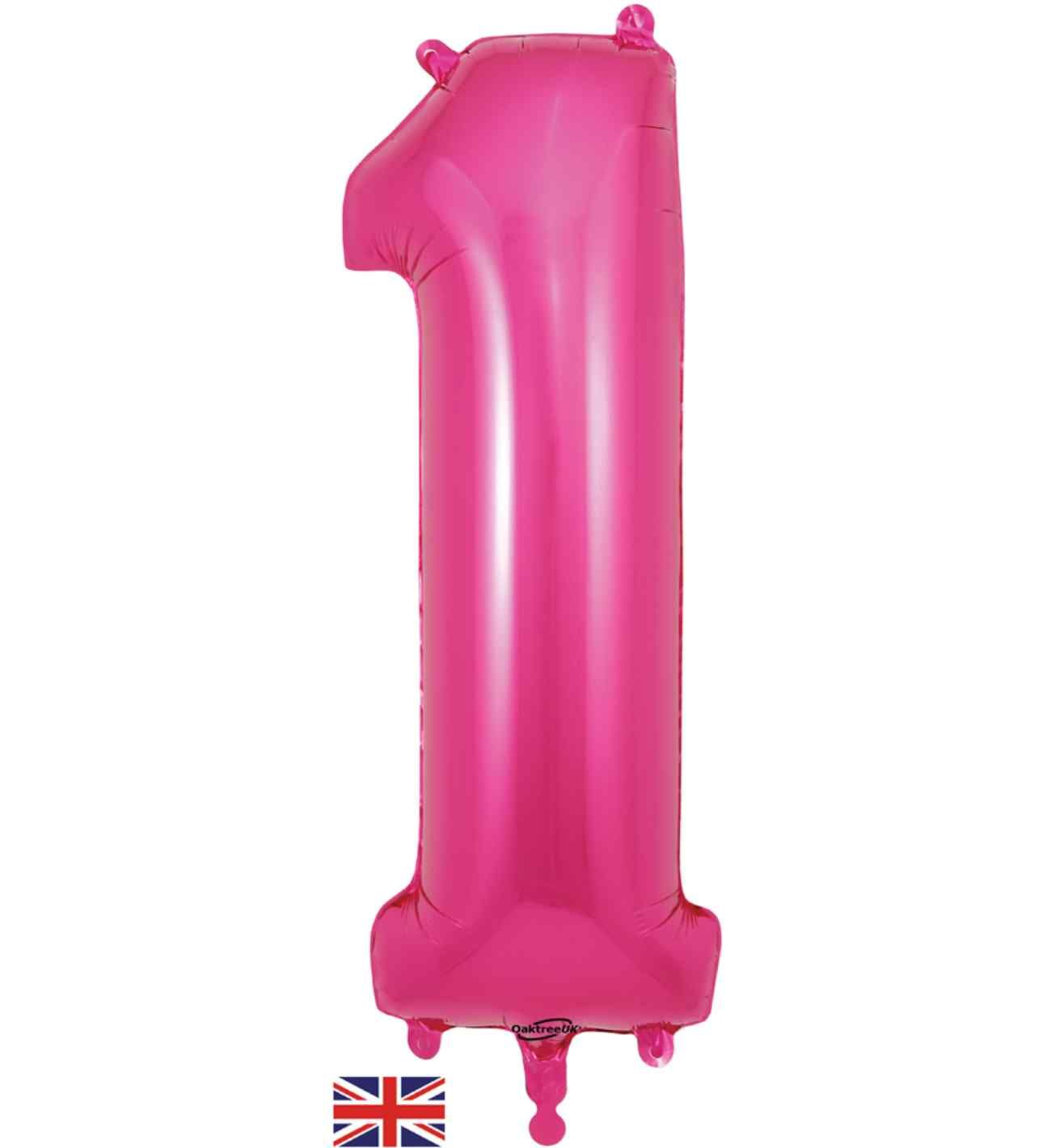 34" Pink Number 1 Oaktree