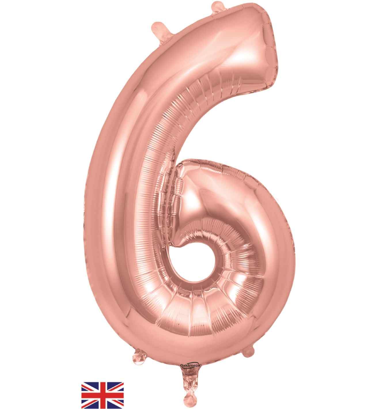 34" Rose Gold Number 6 Oaktree