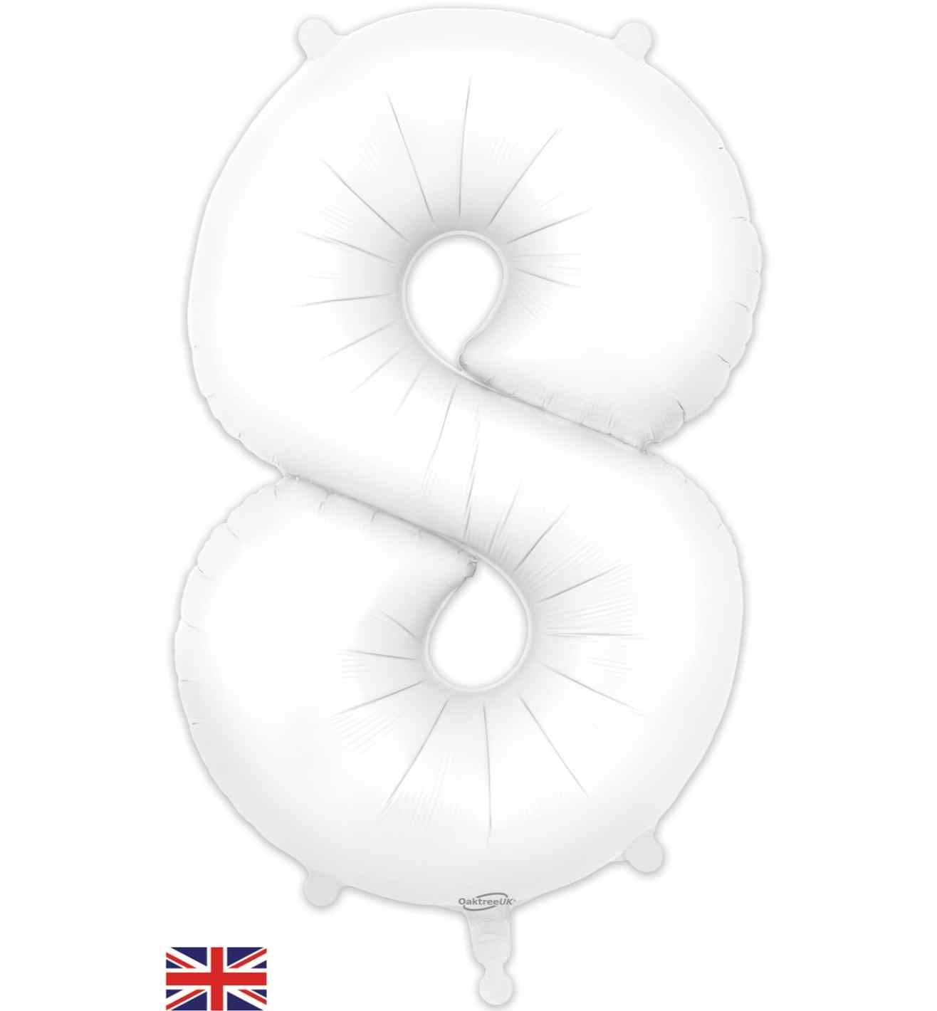 34" Matte White 8 Oaktree