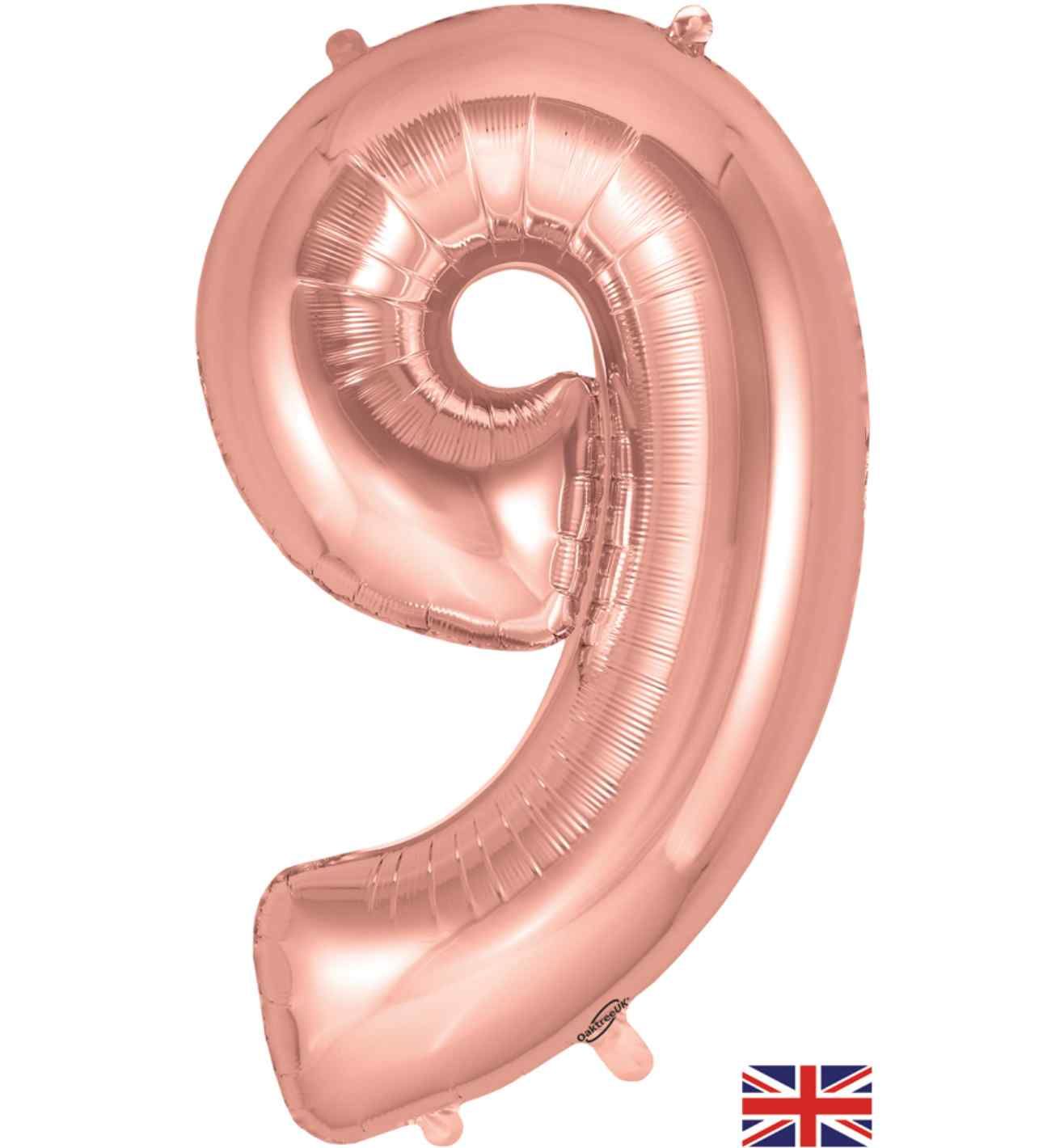 34" Rose Gold Number 9 Oaktree