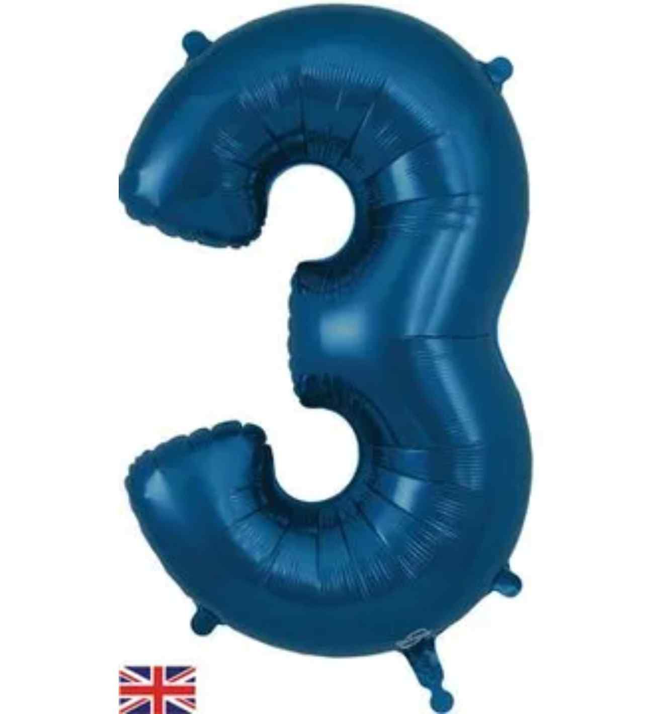 34" Navy Blue Number 3 Oaktree