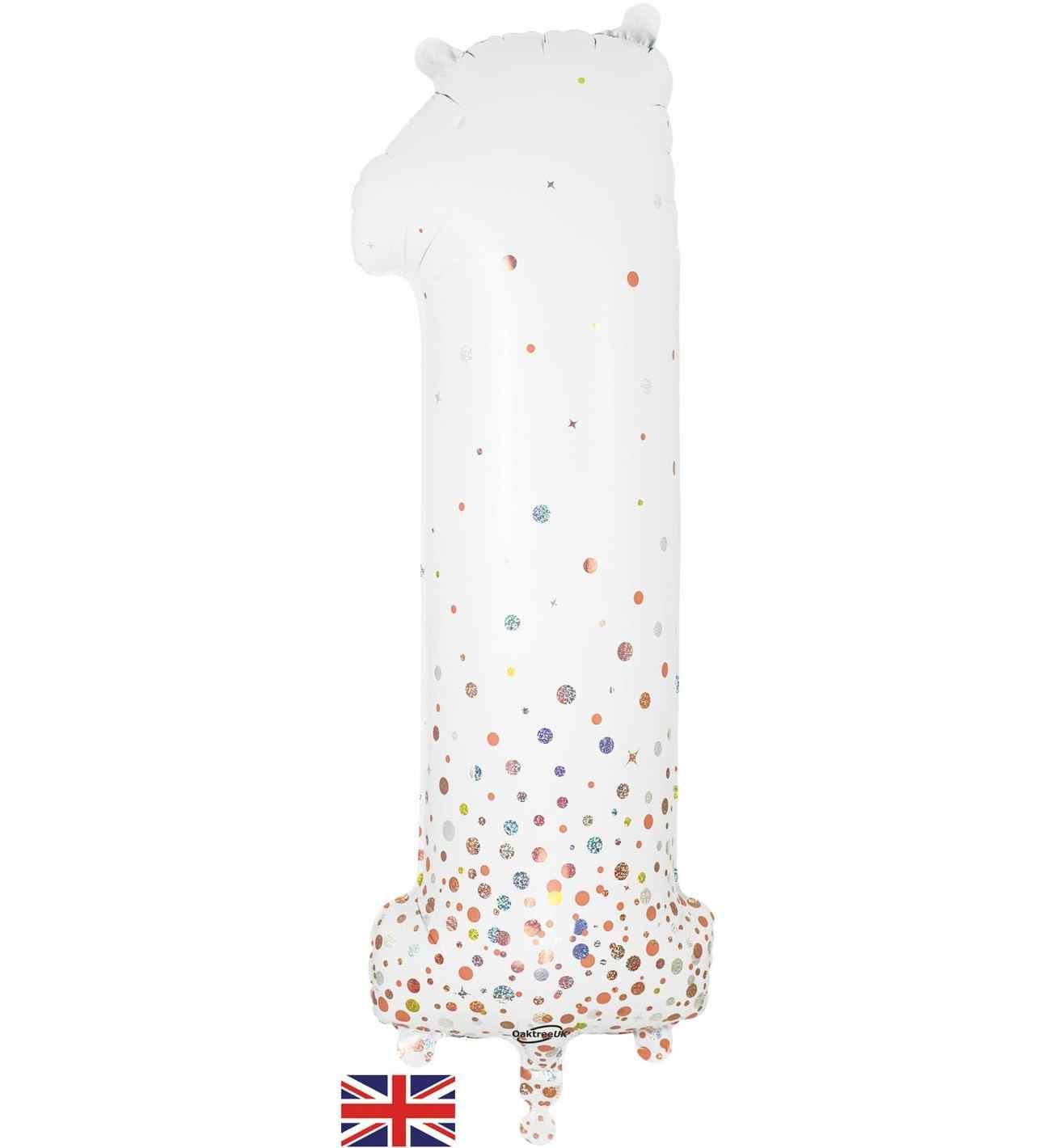 34" Sparkling Fizz Holographic Rose Gold 1 Oaktree