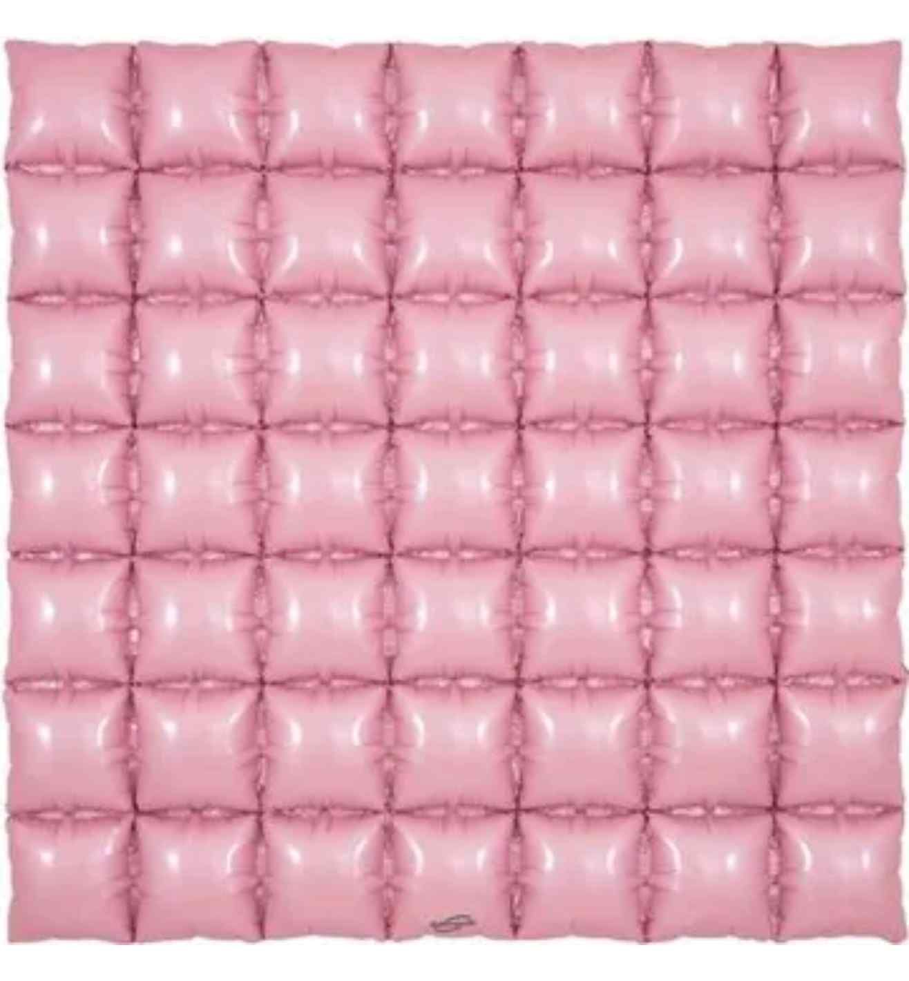 Matte Pink 7x7 Waffle Foil Balloon