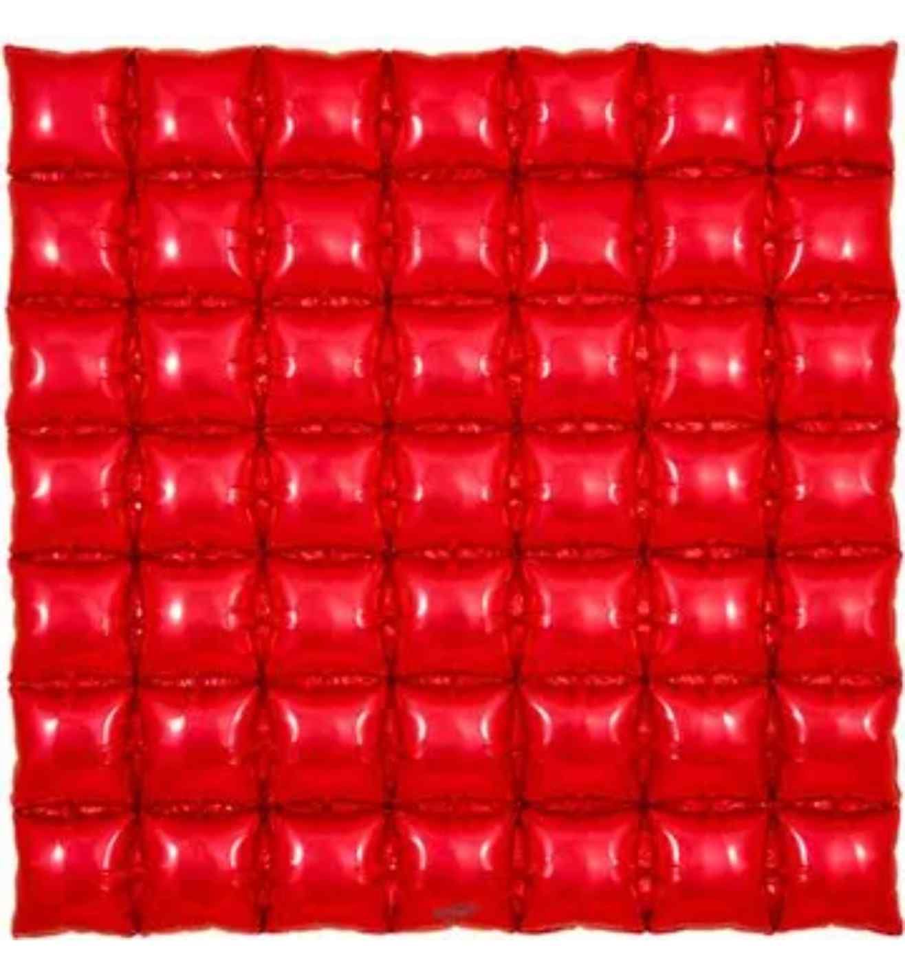 Red 7x7 Waffle Foil Balloon