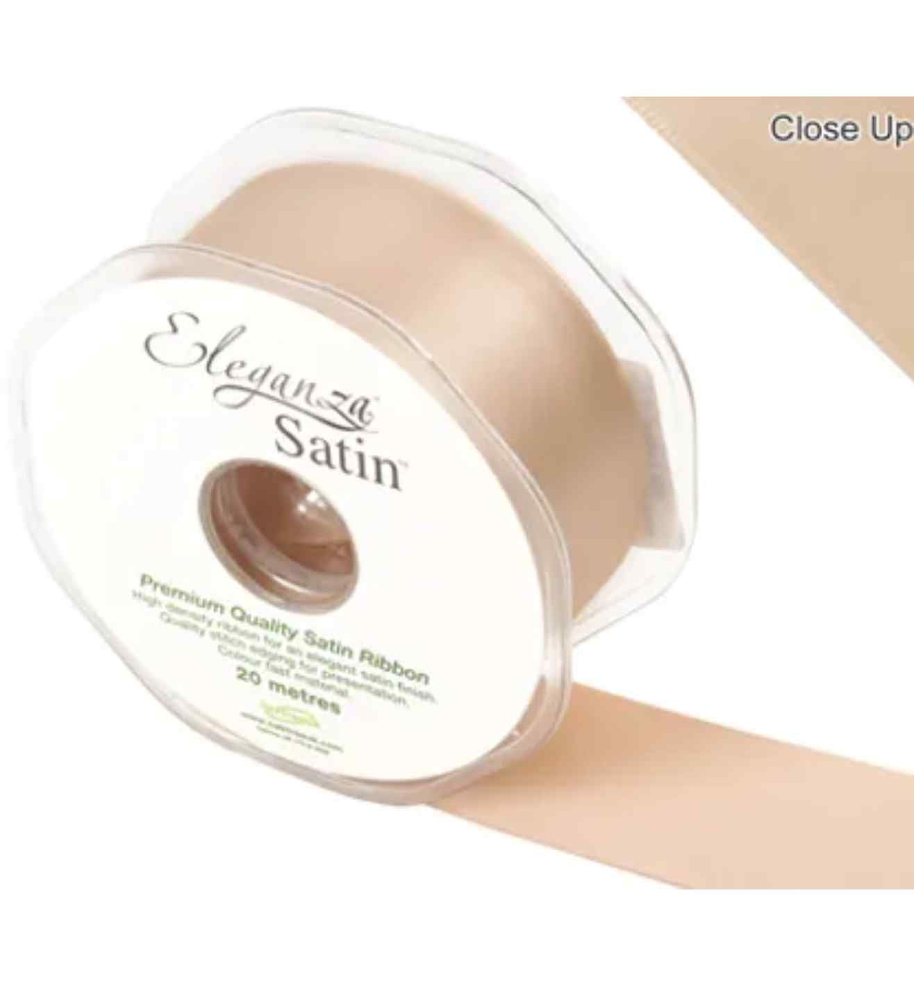 Eleganza Satin Double Faced Champagne Gold - 38mm x 20m