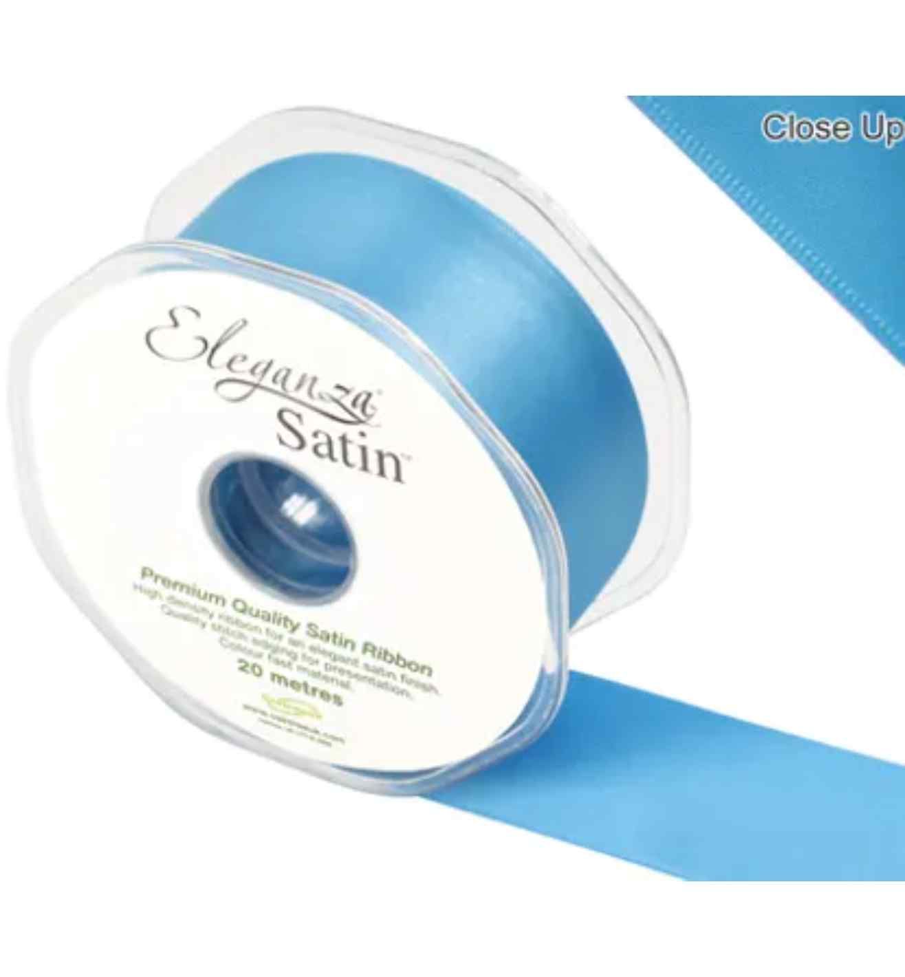 Eleganza Double Faced Satin 38mm x 20m Turquoise