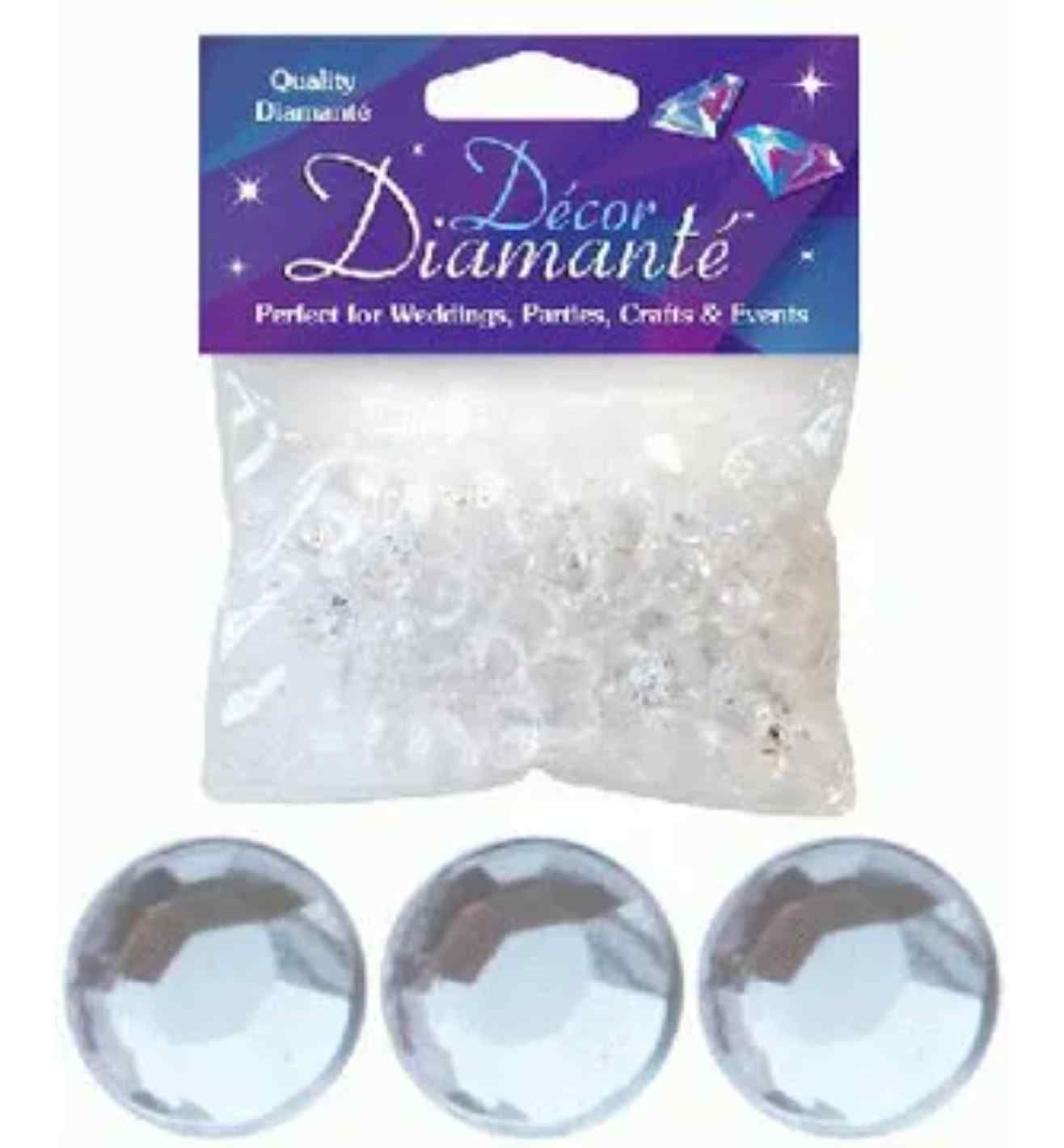 Decor Diamante Diamonds - Clear 12mm 28g