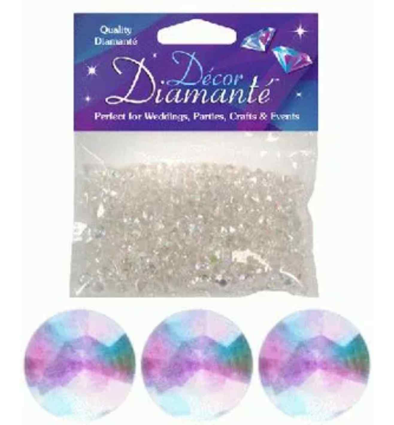 Decor Diamante Diamonds - Iridescent 6mm 28g