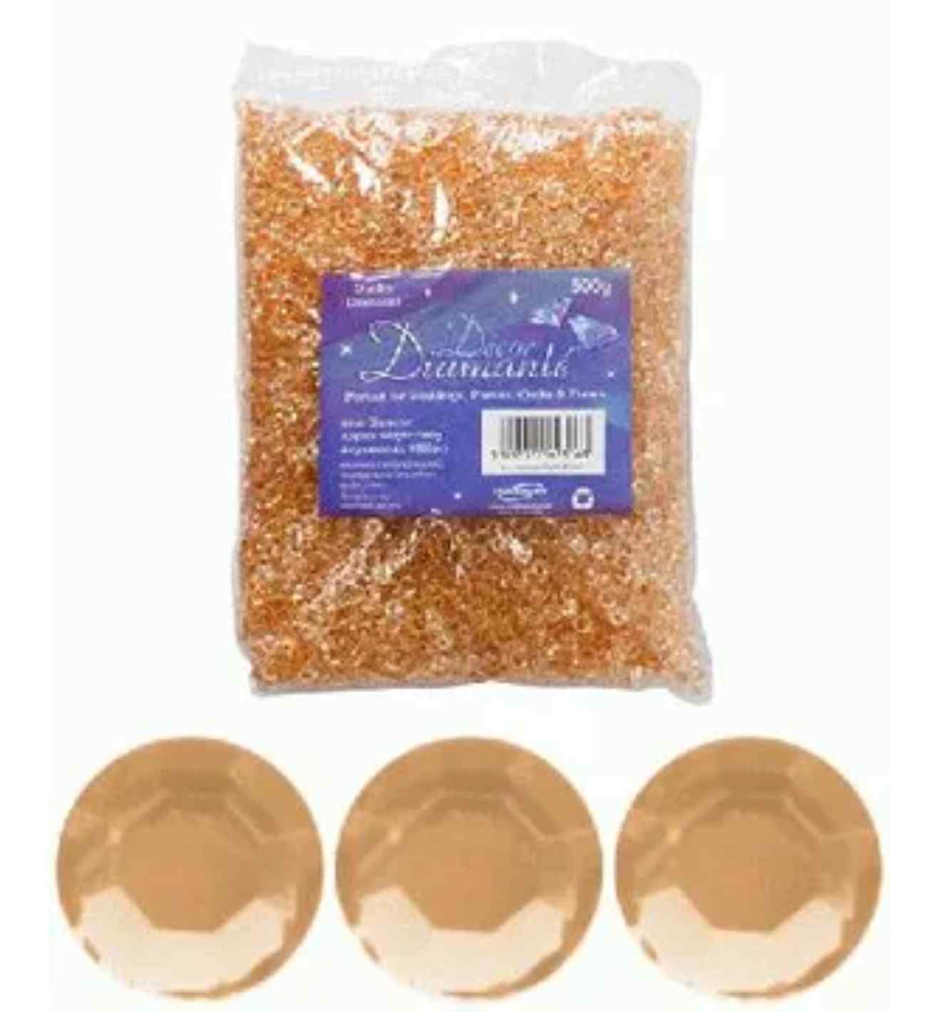 Decor Diamante Diamonds - Gold 6mm 500g