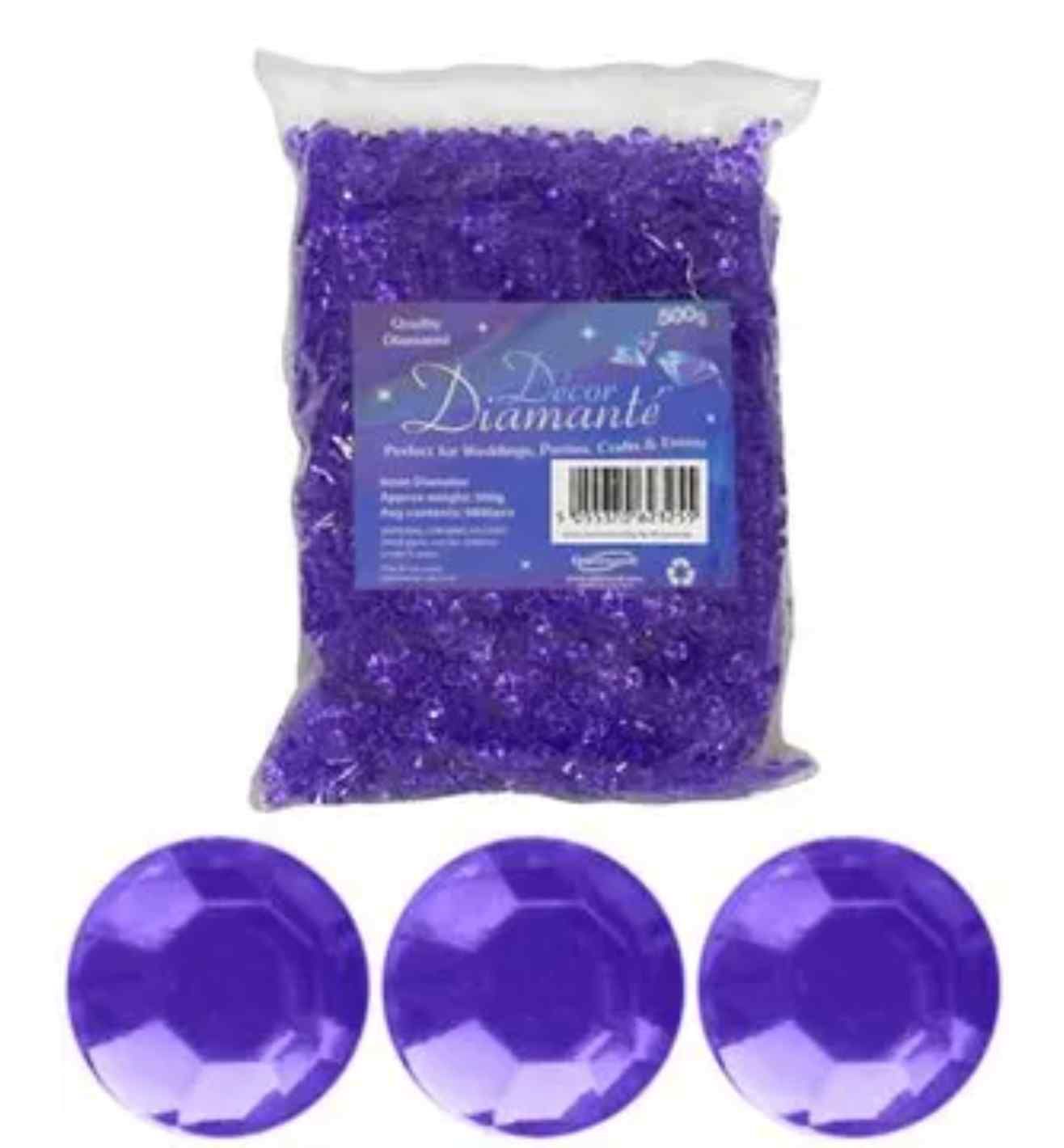 Decor Diamante Diamonds - Lavender 6mm 500g