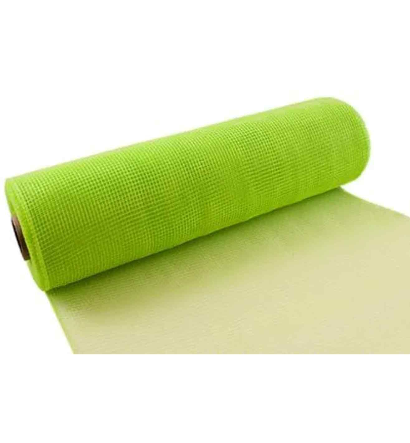 Eleganza Deco Mesh Lime Green - 25cm x 9.1m