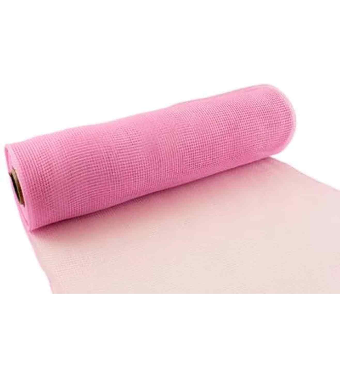 Eleganza Deco Mesh Light Pink - 25cm x 9.1m