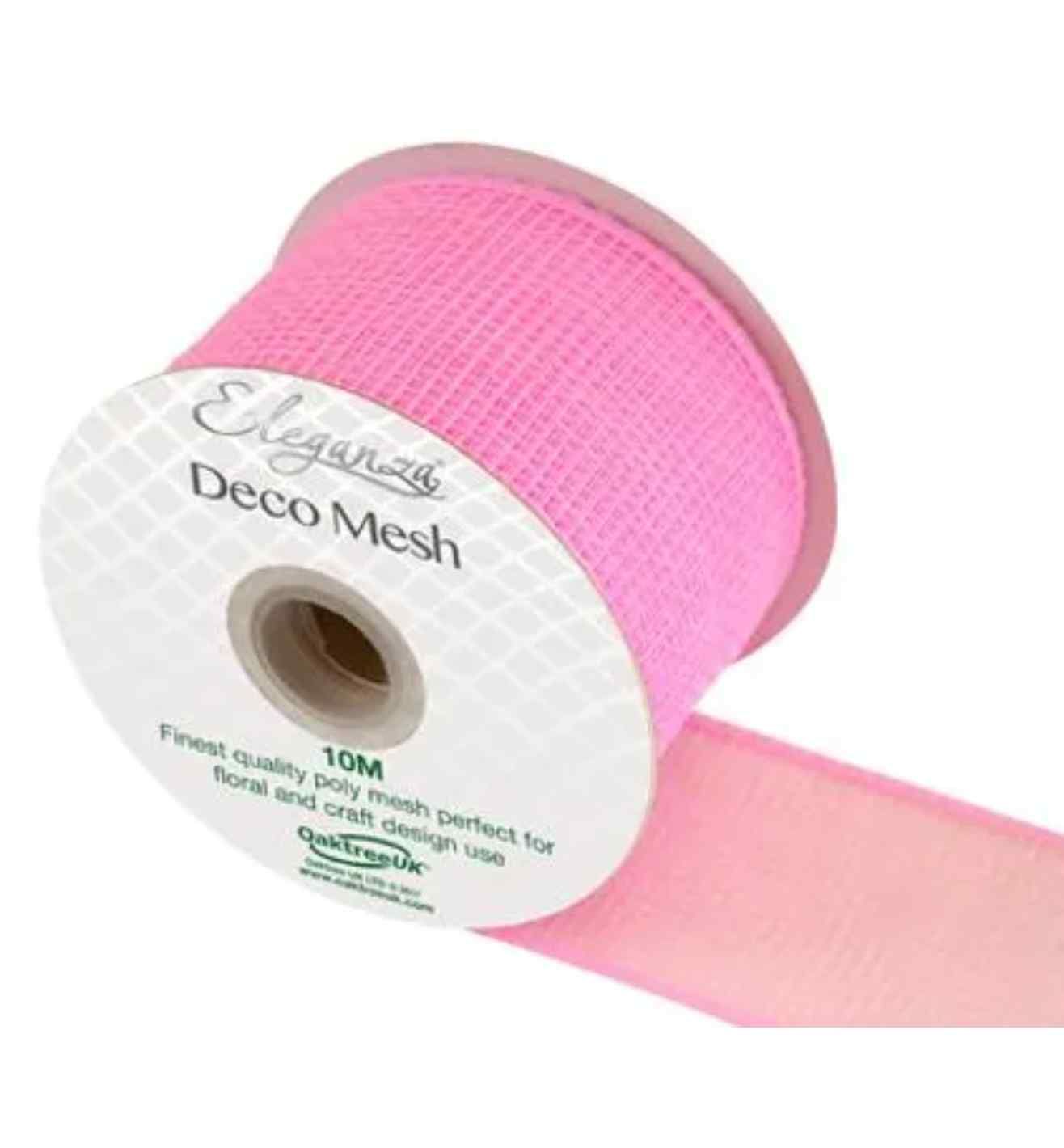 Eleganza Deco Mesh 63mm x 10m Lt Pink