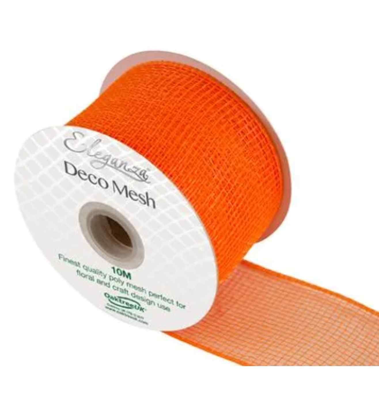 Eleganza Deco Mesh 63mm x 10m Orange