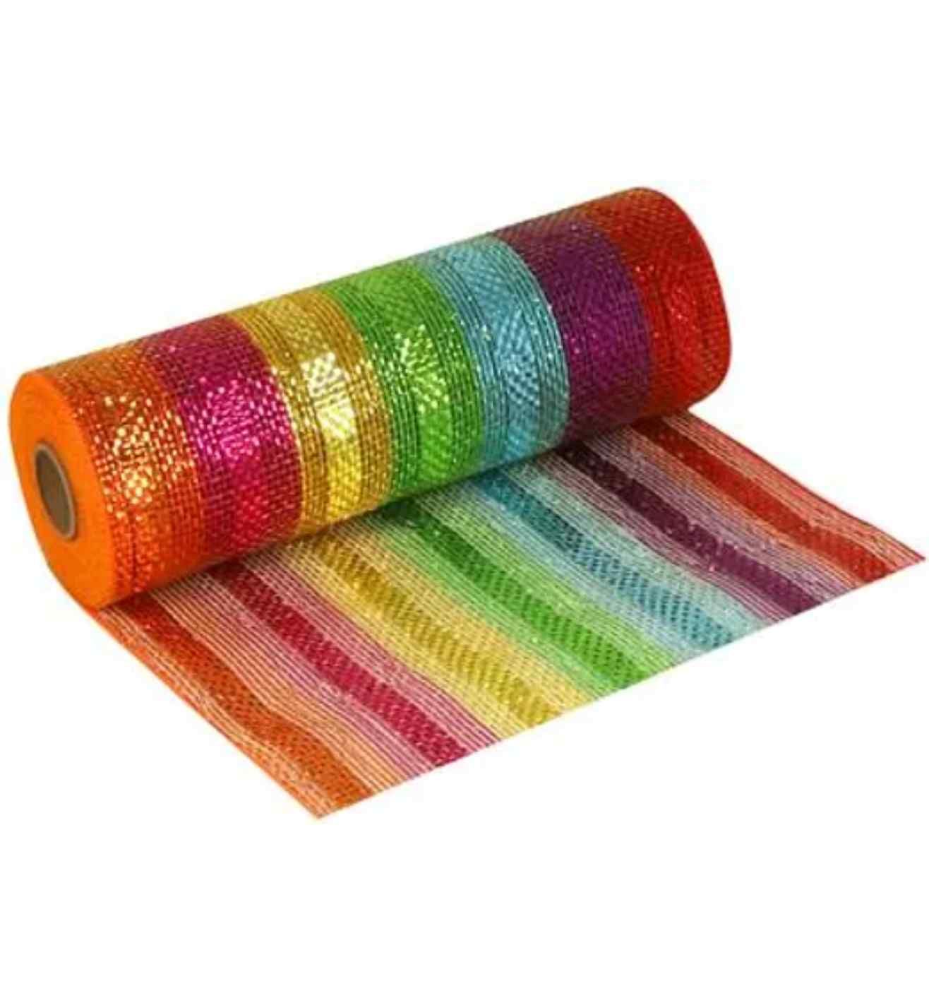 Eleganza Deco Mesh Rainbow - 25cm x 9.1m