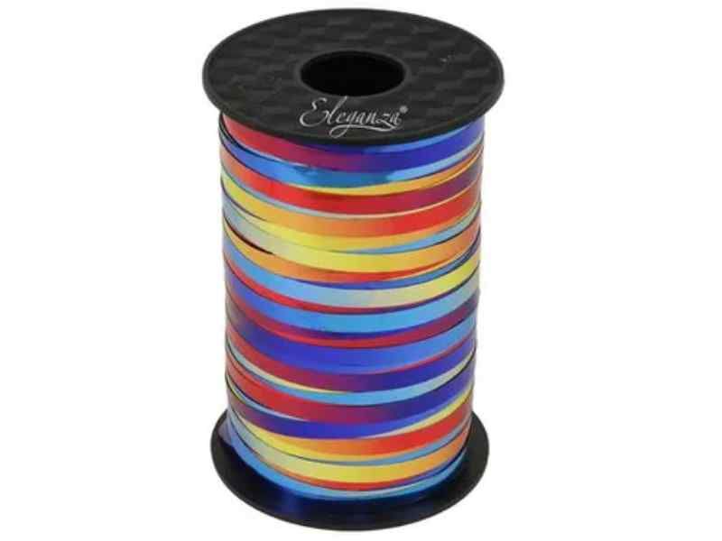 Eleganza Poly Curling Ribbon Metallic 5mm x 250yds Rainbow