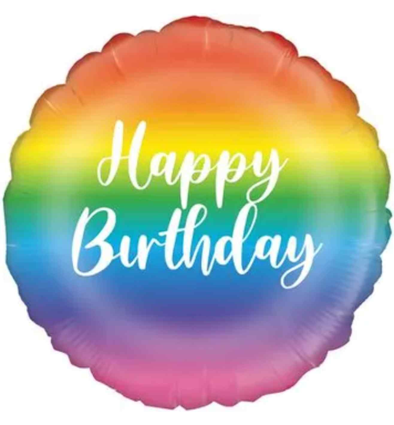 18" Oaktree Happy Birthday Rainbow Round