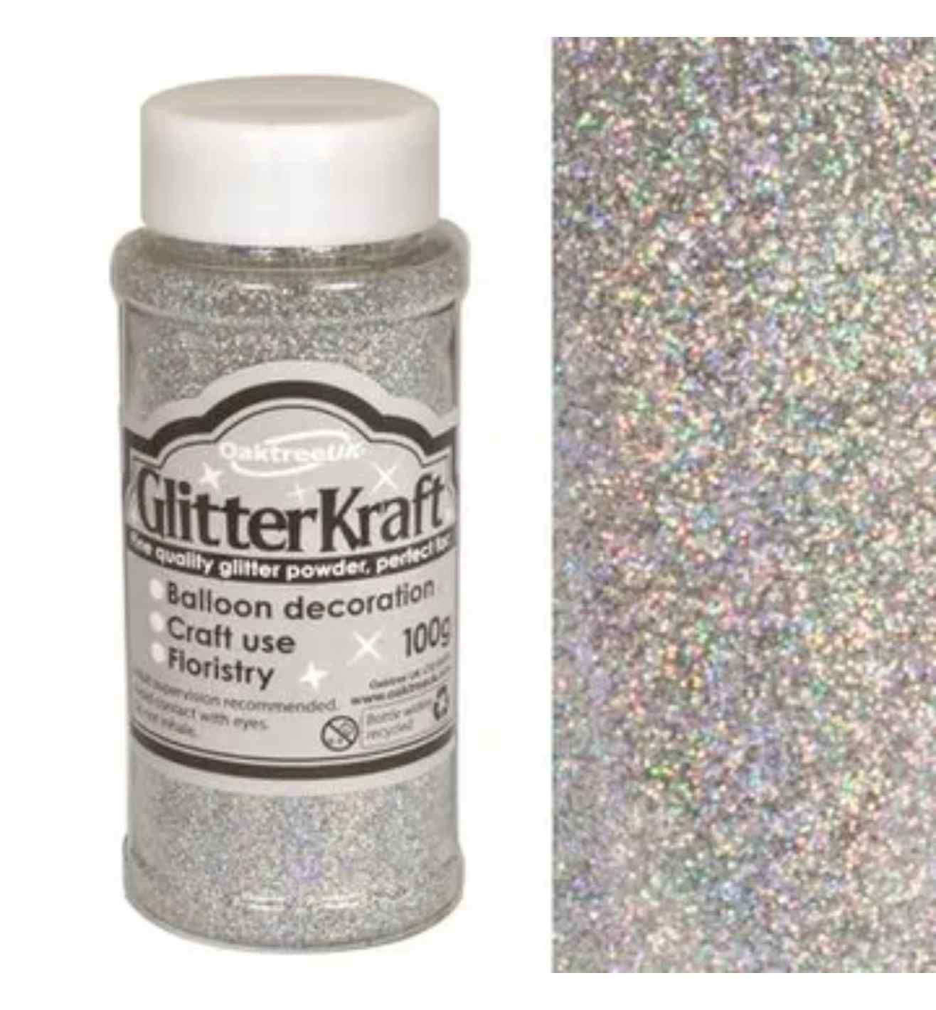 Glitter Kraft Fine Gliiter 100g - Silver