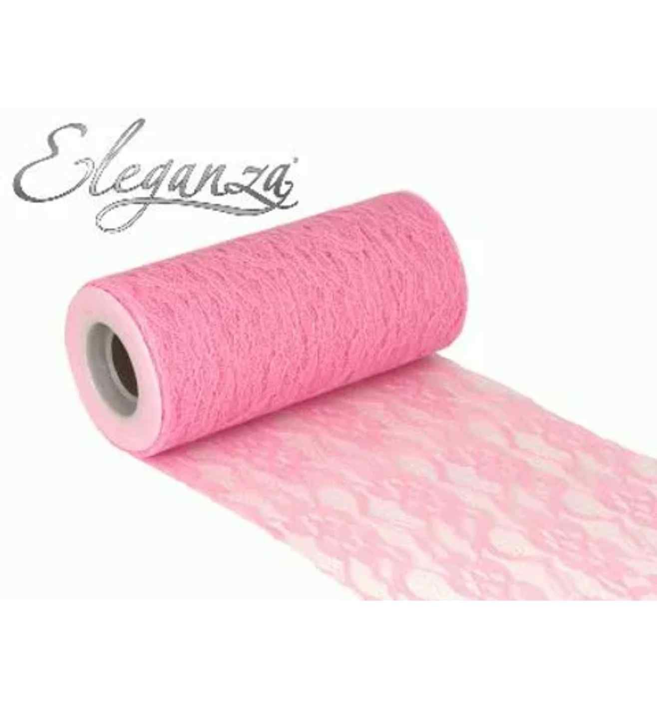 Eleganza Lace Netting Light Pink - 6" x 10m