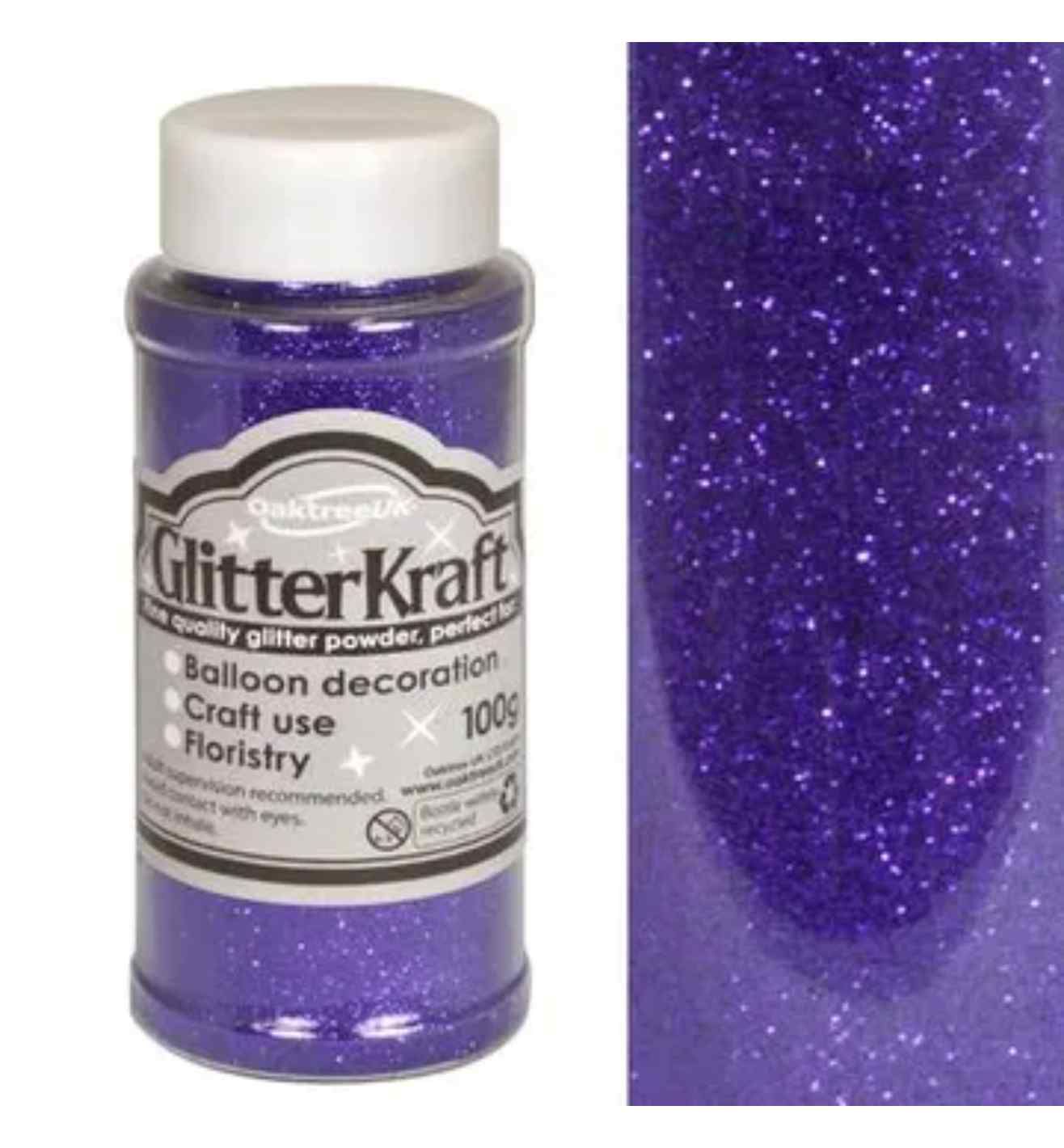Glitter Kraft Fine Glitter 100g - Purple