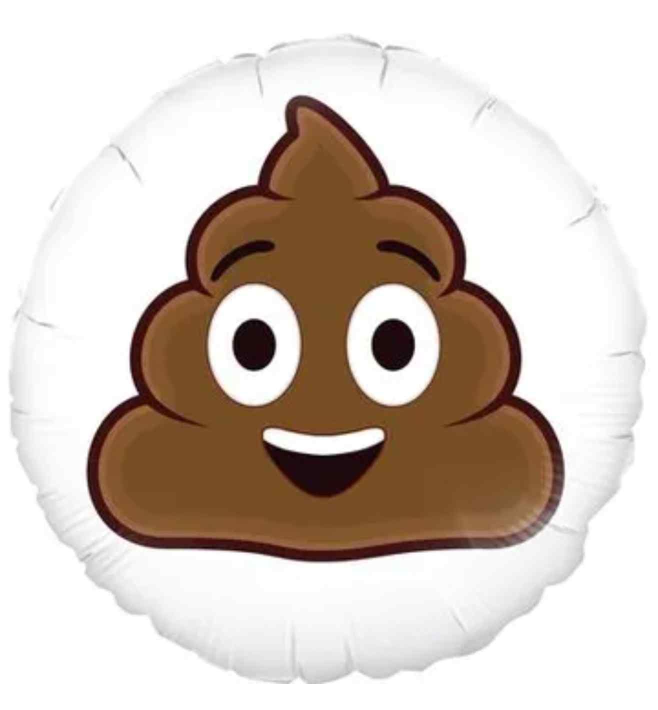 18" Oaktree Smiling Poop Emoji Round
