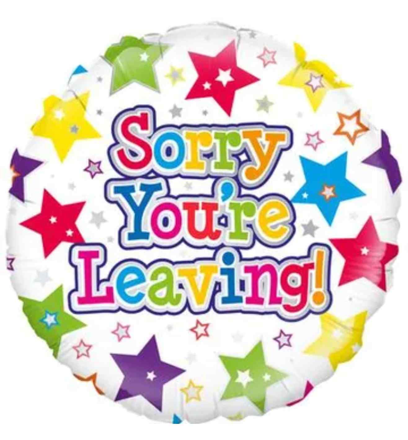 18" Oaktree Sorry You're Leaving Round