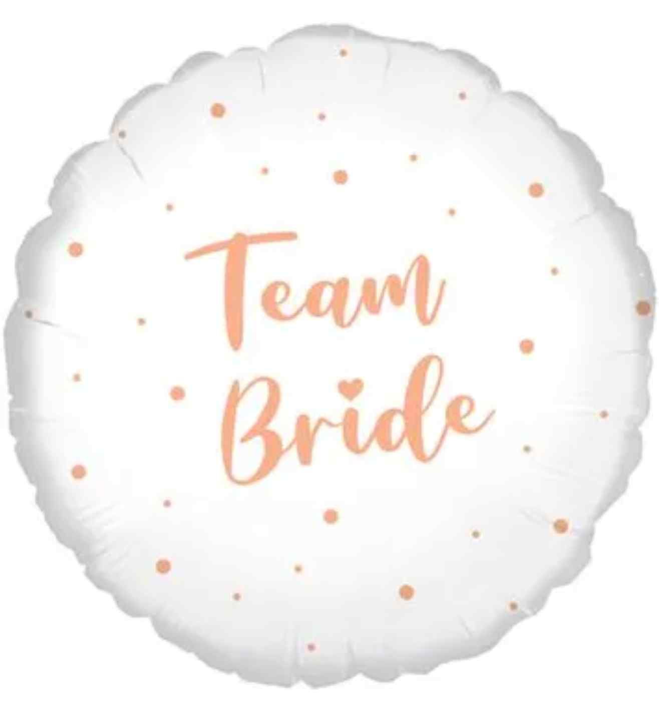 18" Oaktree Team Bride White/Rose Gold Round