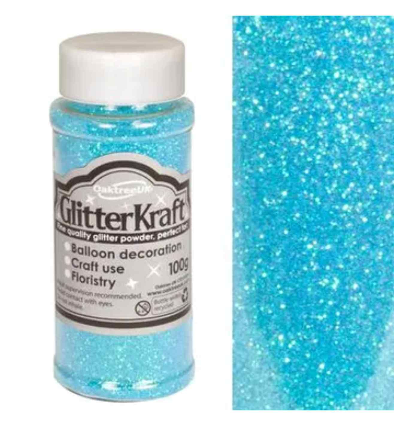 Glitter Kraft Fine Glitter 100g - Topaz Blue