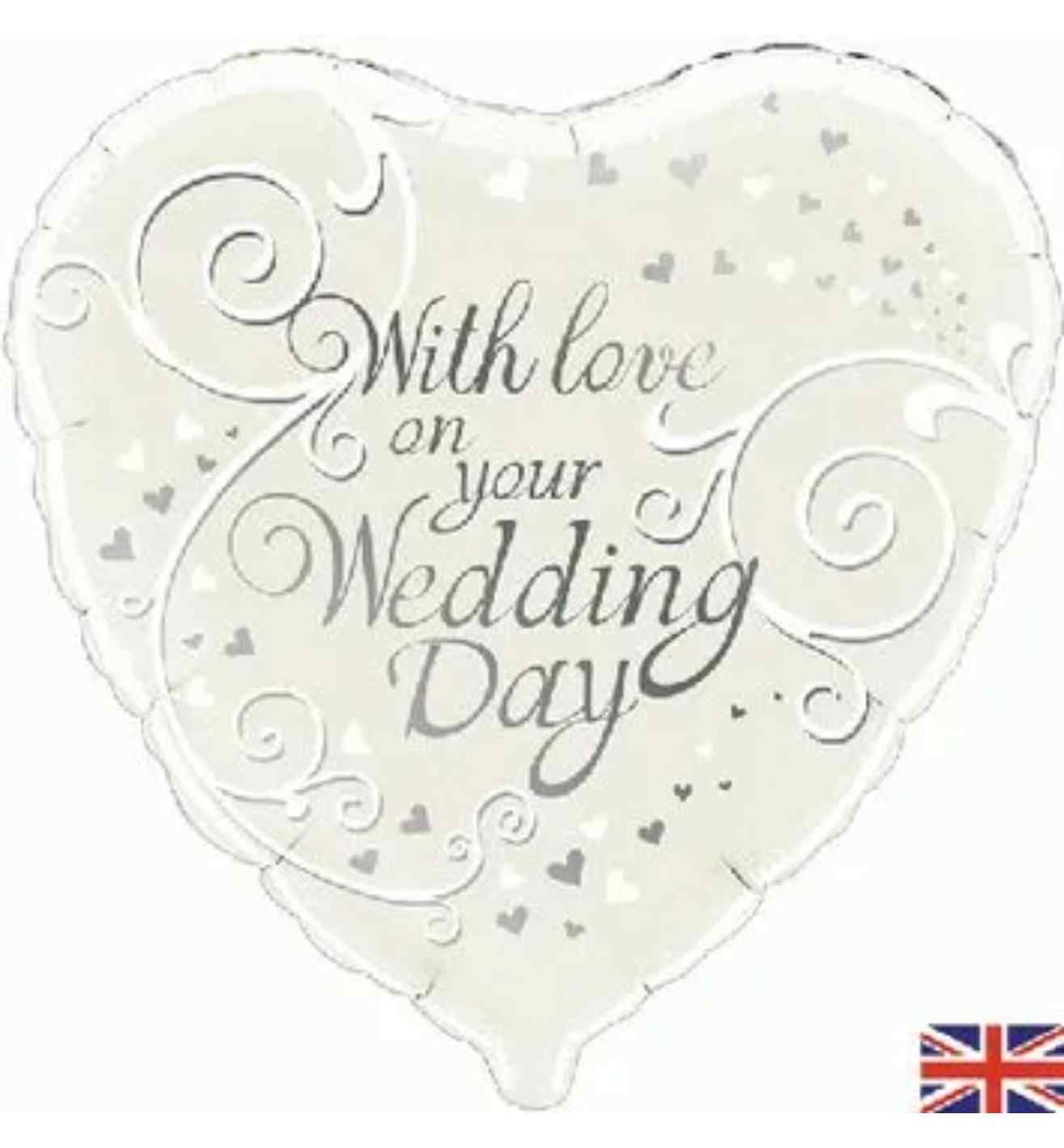 18" Oaktree With Love On Your Wedding Day Heart