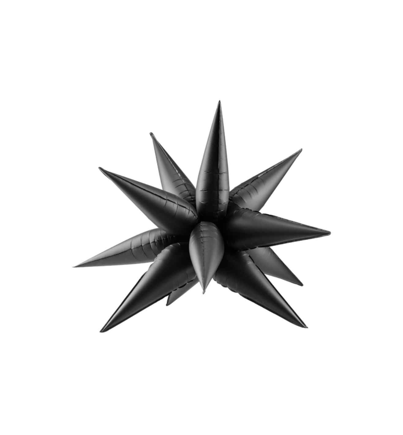27.5" Satin Black Starburst Party Deco Foil Balloon