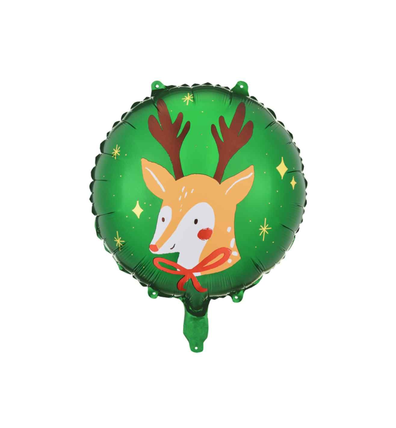 14" Party Deco Foil Balloon Reindeer Round