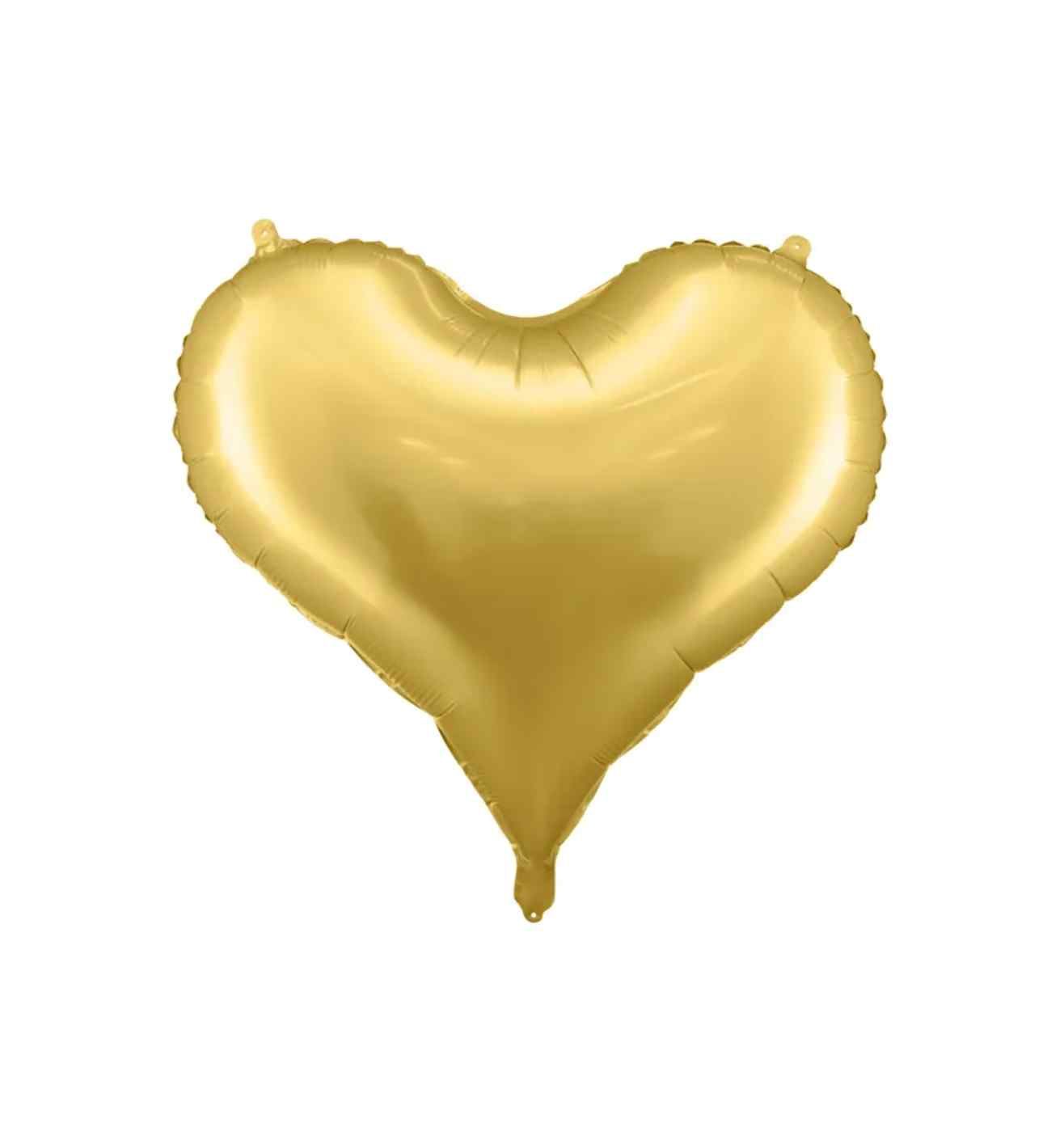 24 x 20.5" Party Deco Foil Heart Gold
