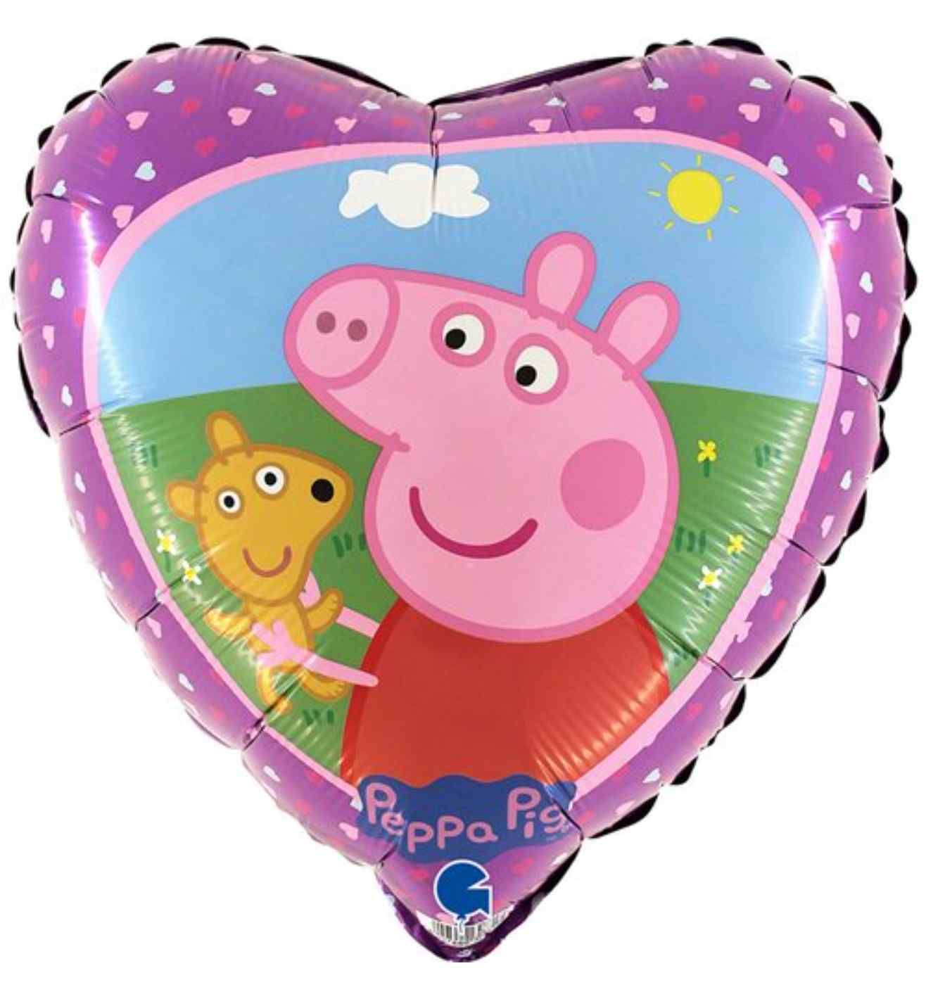 18" Grabo Peppa Pig & Teddy Heart