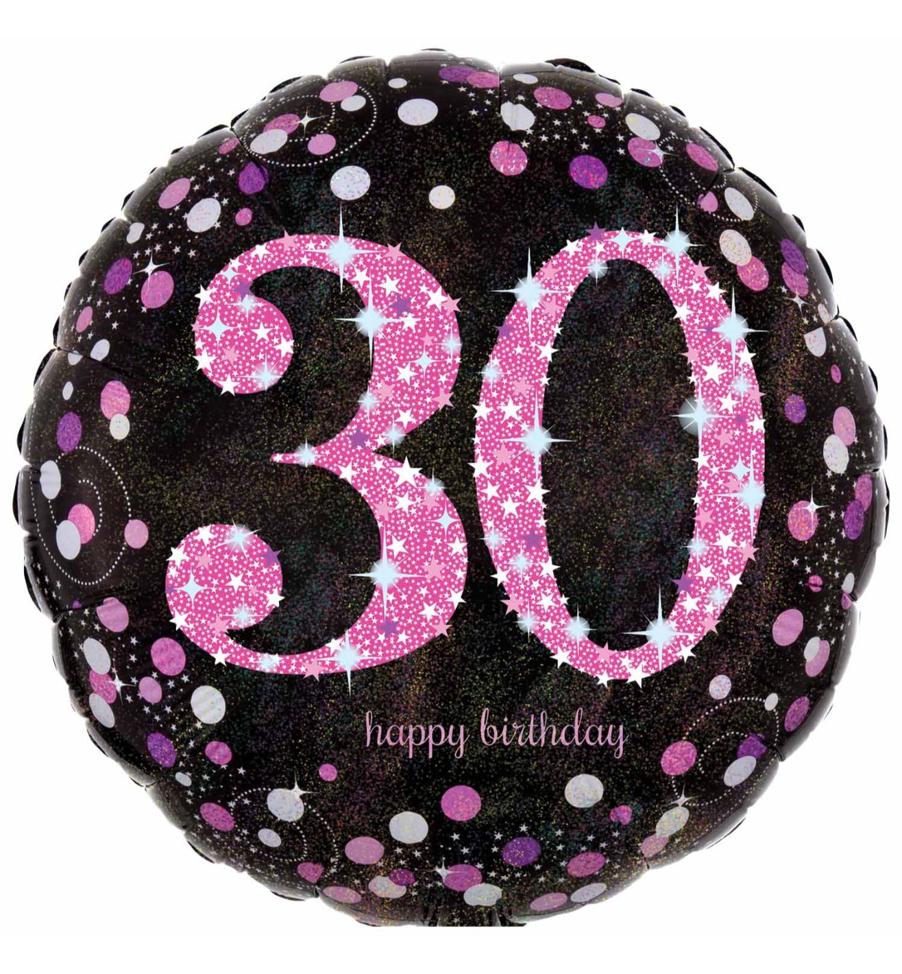 18" Pink Sparkling Celebratoin 30th Prismatic Foil Balloon
