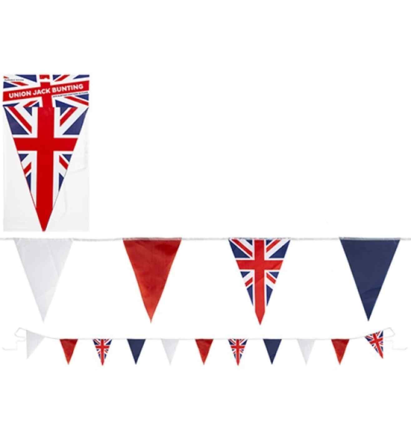 20' PMS Union Jack Rayon Triangular Bunting