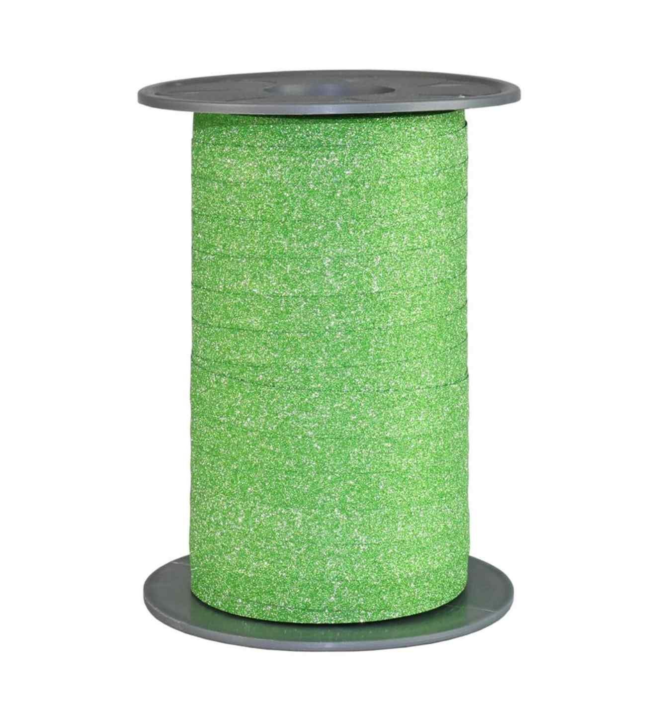 Poly Glitter Light Green Ribbon 10mm x 100m