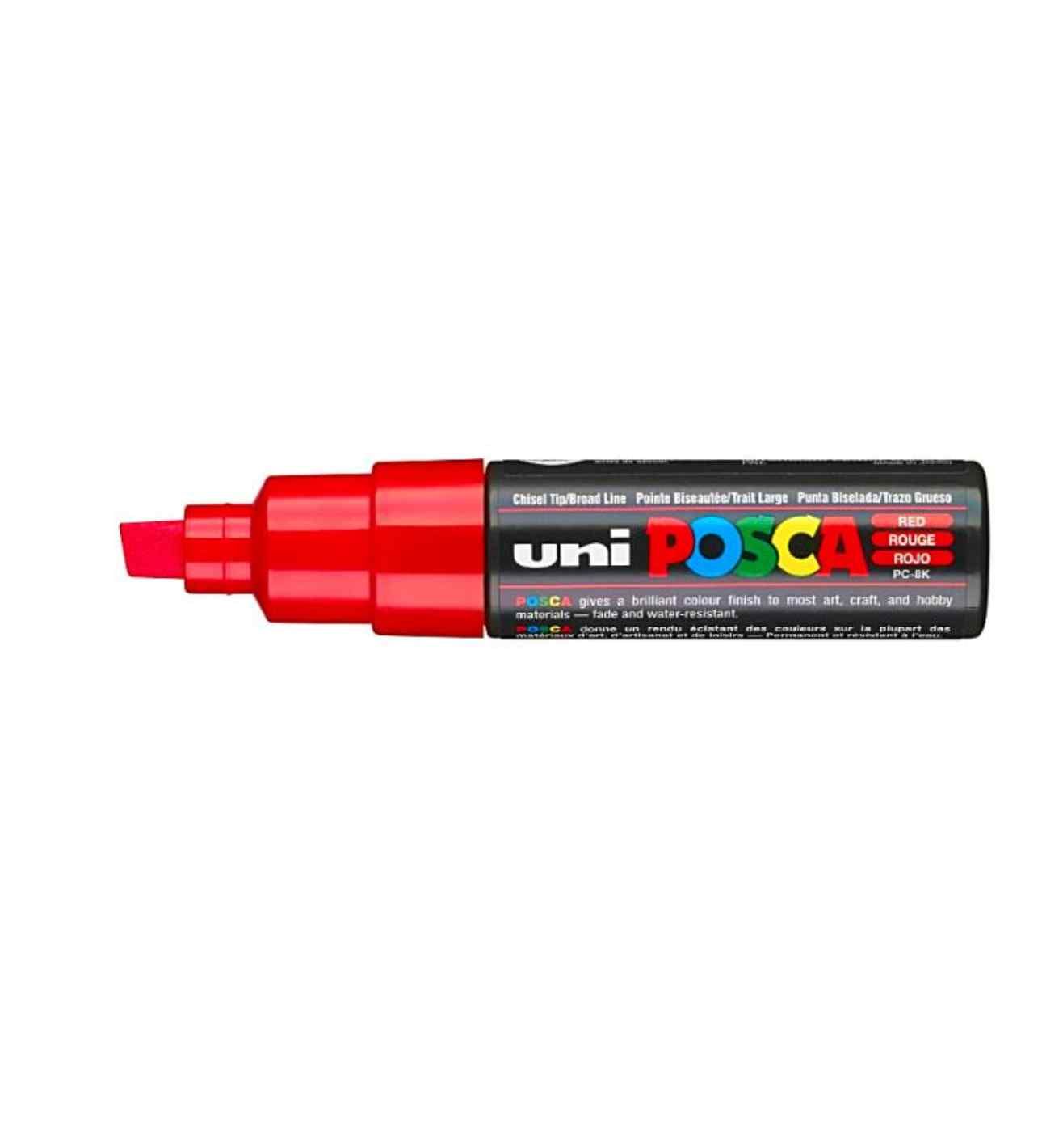 Red POSCA Broad Chisel Tip