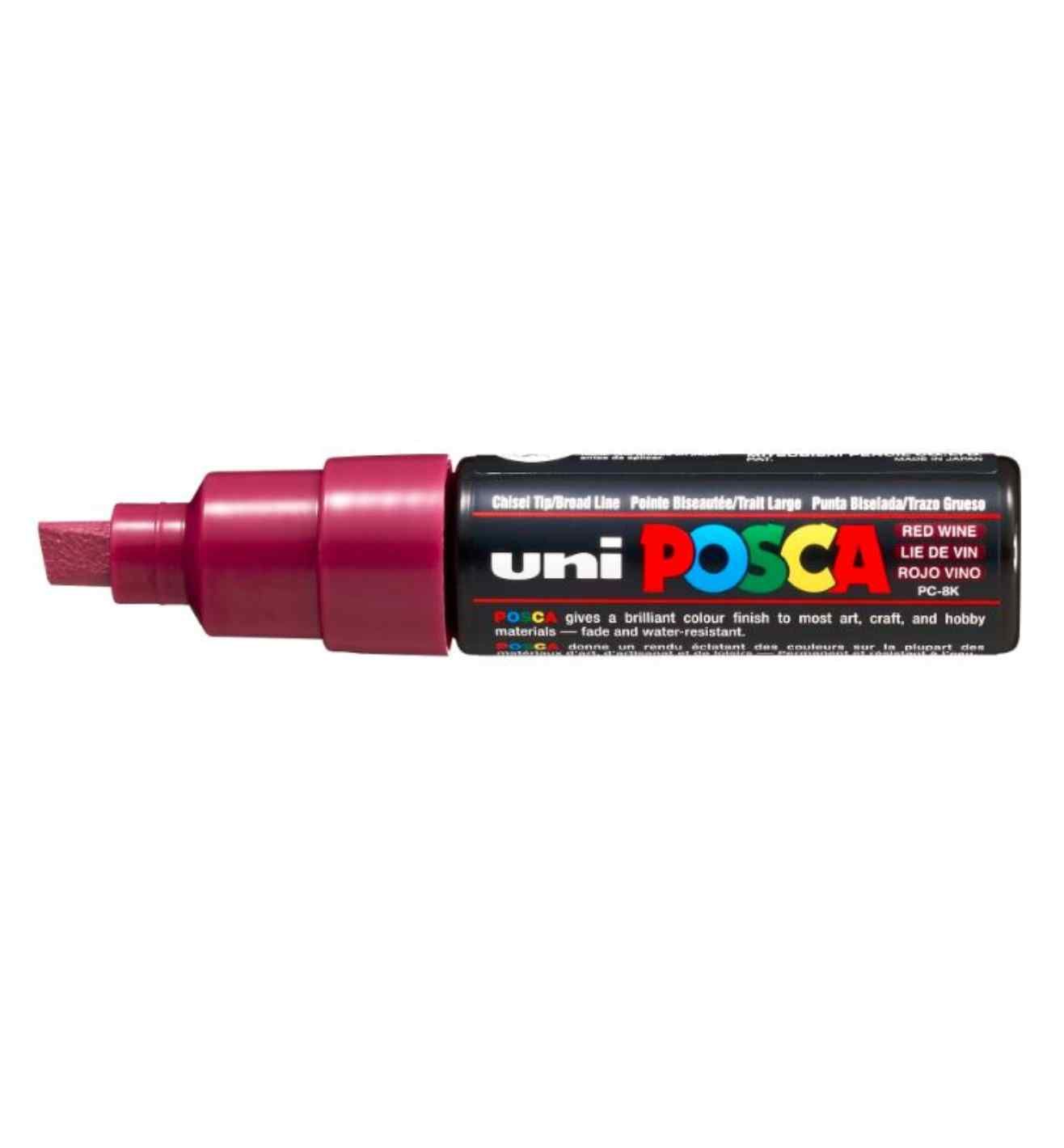 Red Wine POSCA Broad Chisel Tip