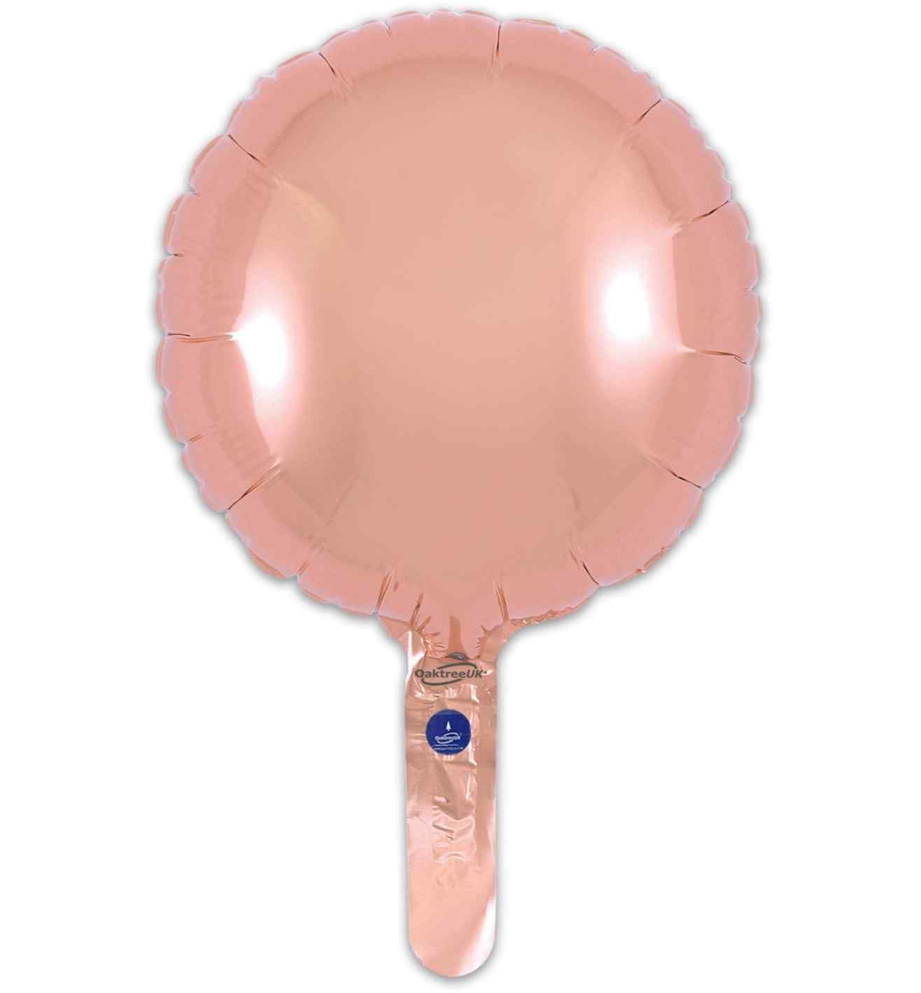 9" Oaktree Rose Gold Round Foil