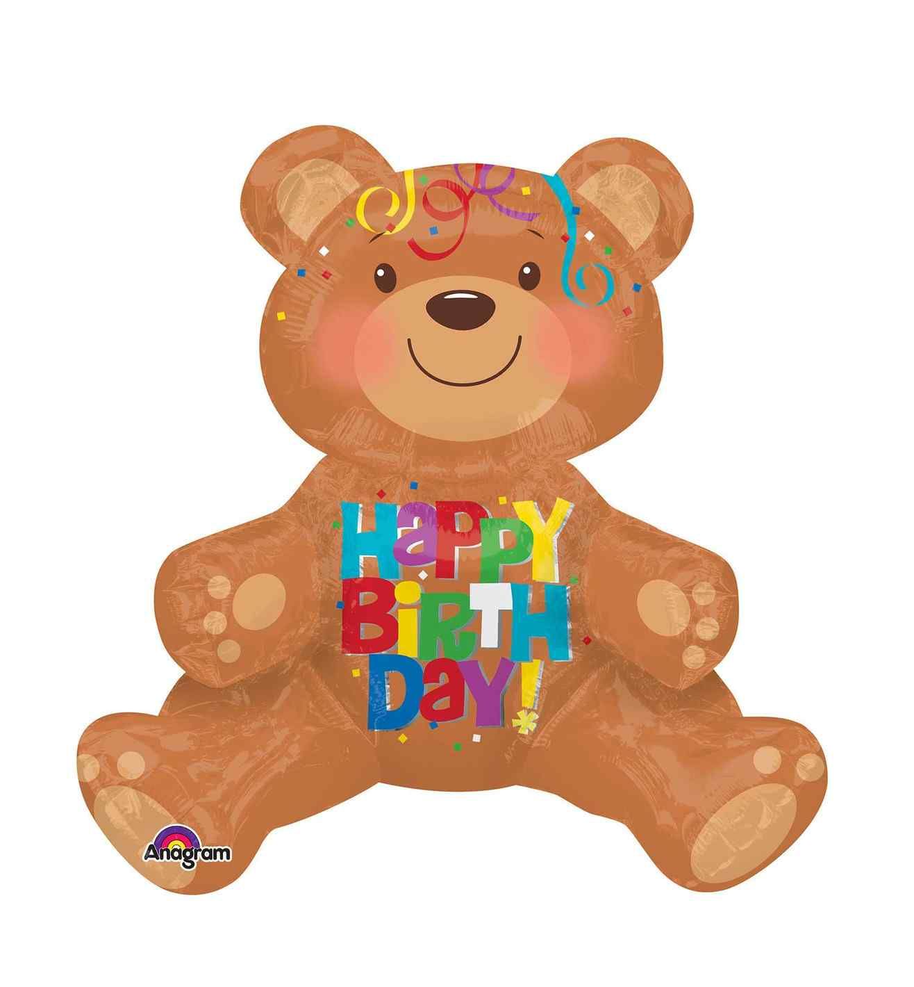 Air Filled Happy Birthday Teddy 17 x 19"