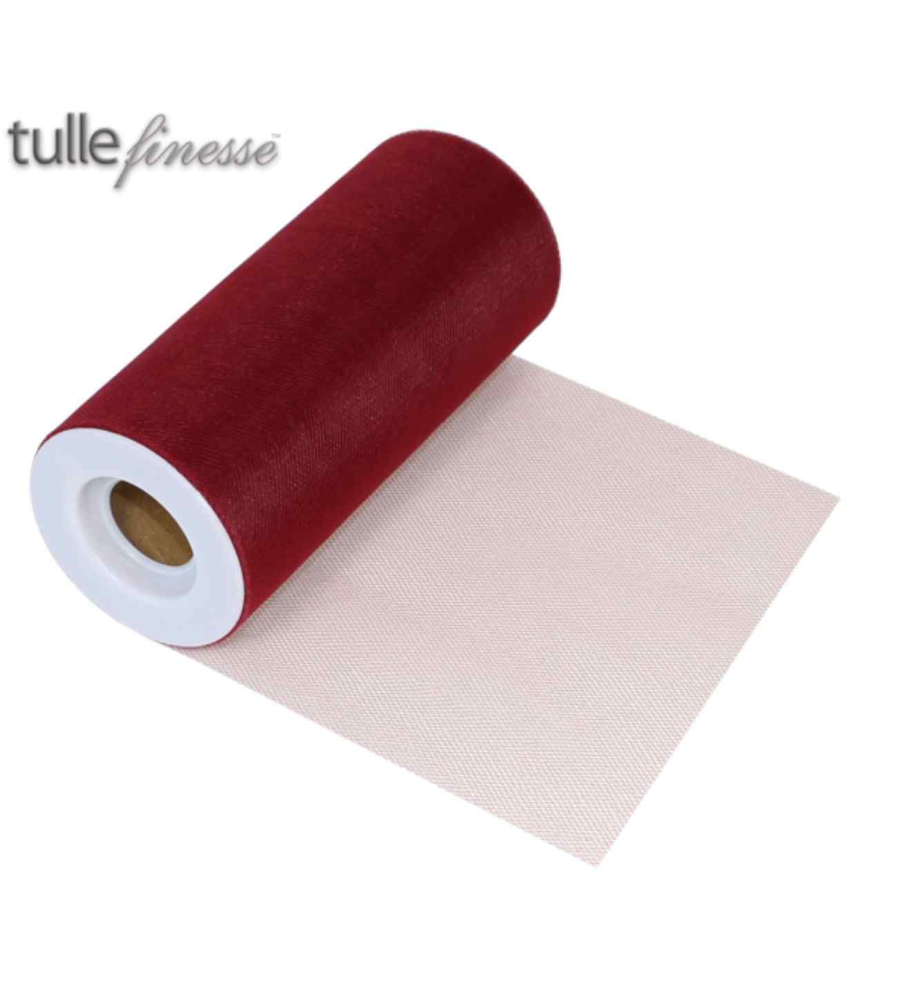 Tulle Finesse Burgundy 6" x 25yds