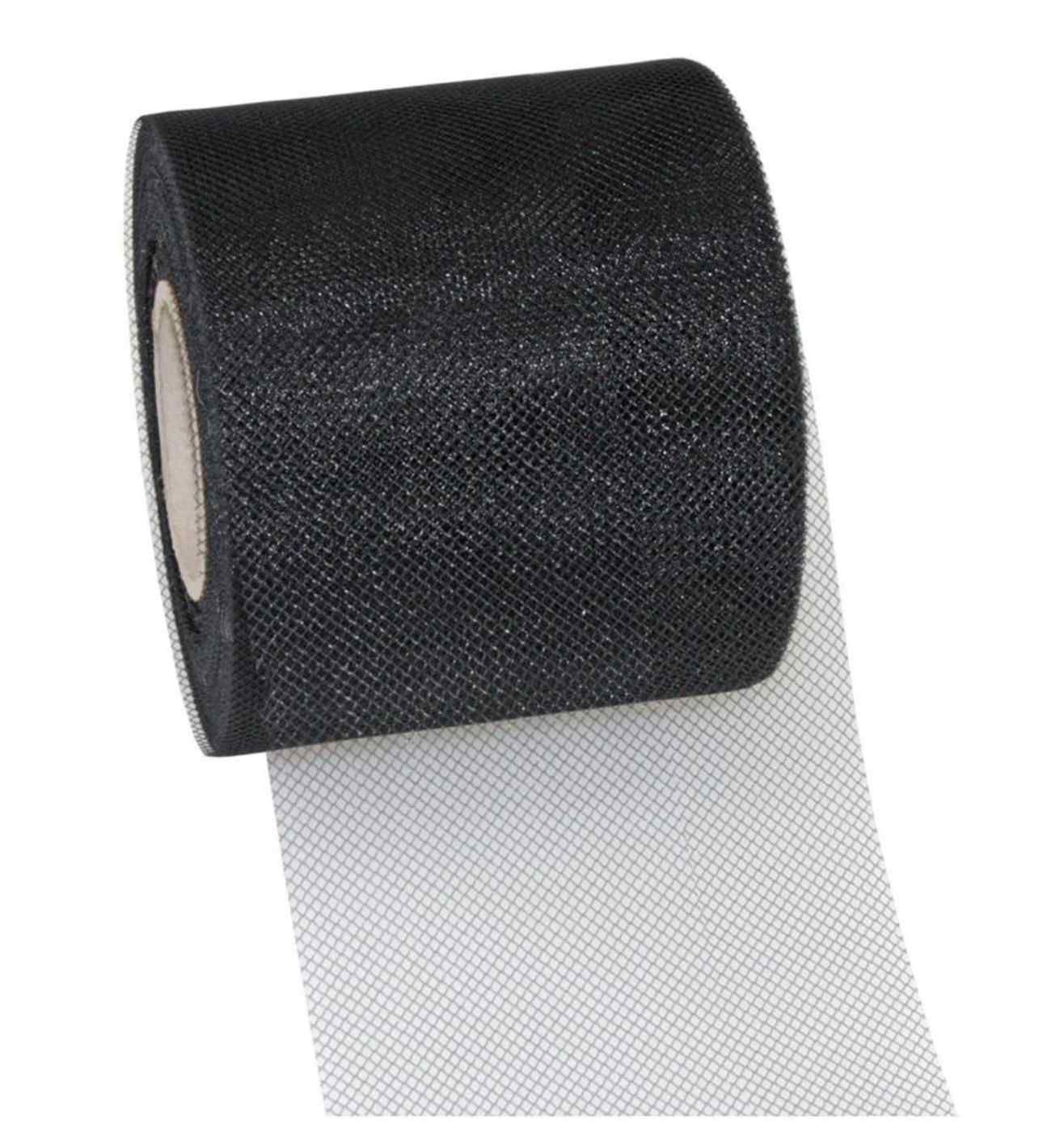 Verona Black Tulle 72mm x 50m